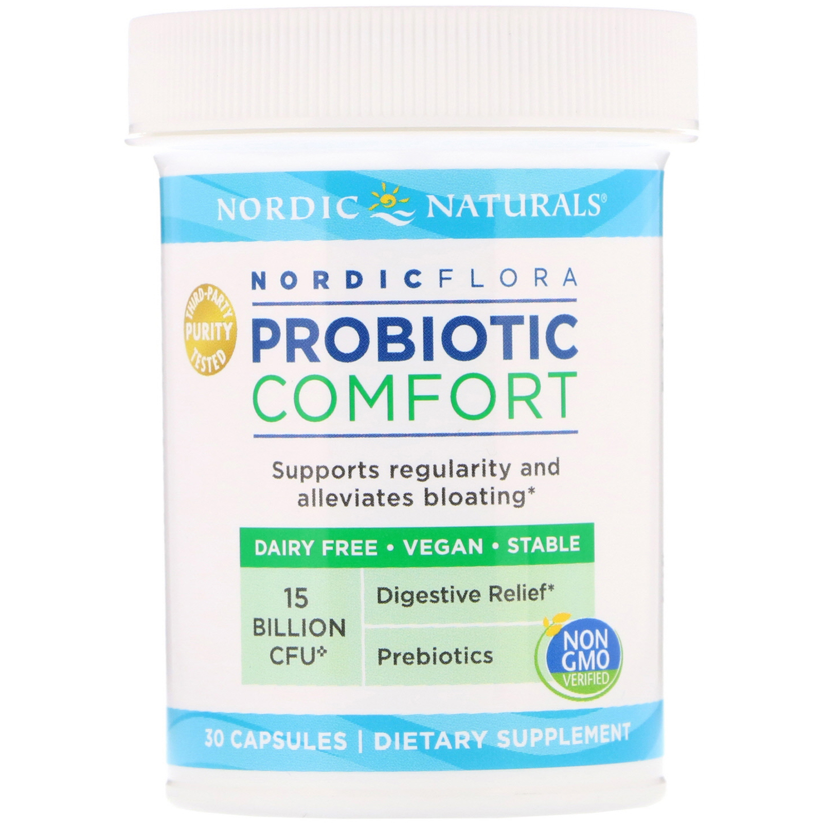 Nordic Naturals, Nordic Flora Probiotic, Comfort, 15 Billion CFU, 30 Capsules - Imagem 3