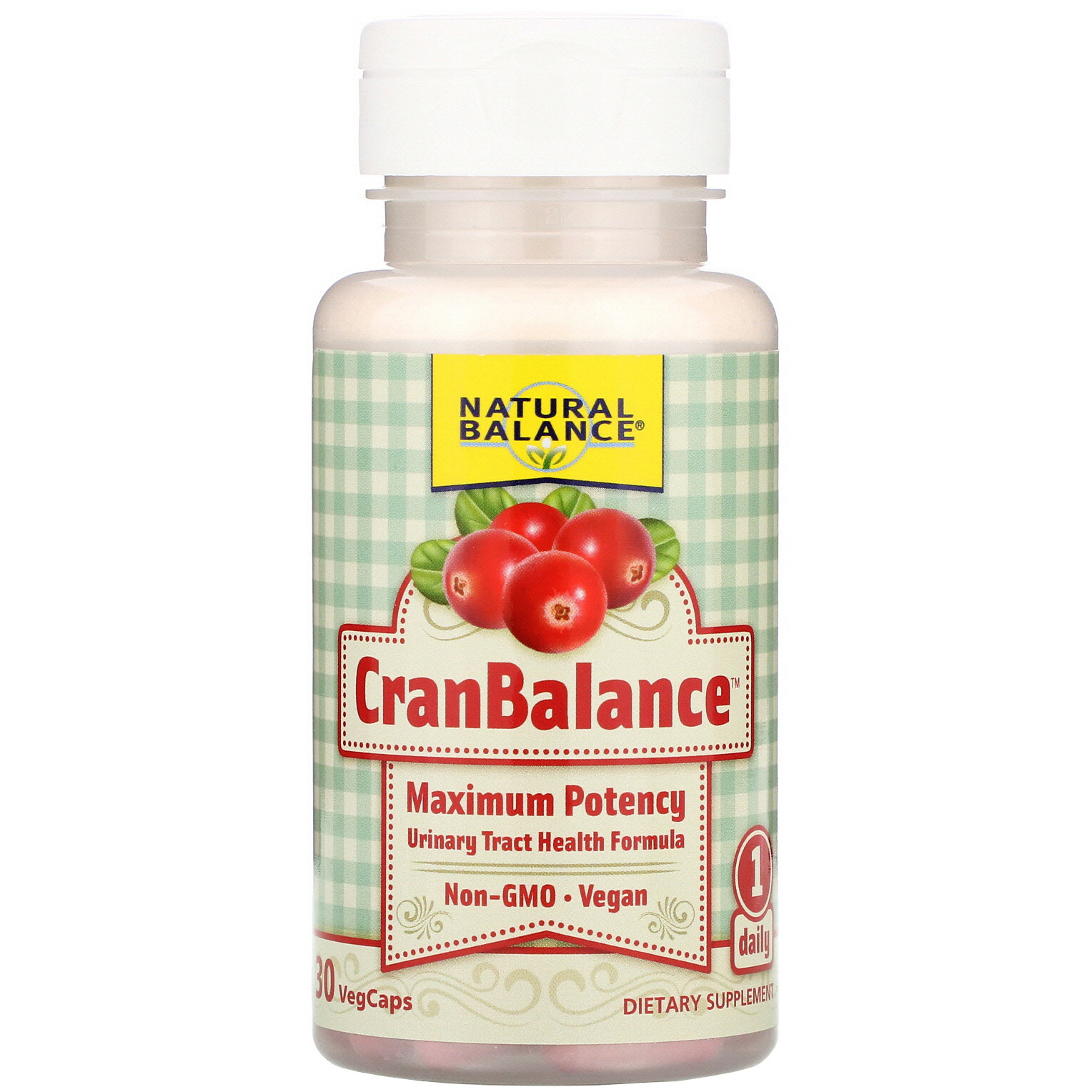 Natural Balance, CranBalance, Urinary Tract Health Formula, 30 VegCaps - Imagem 3