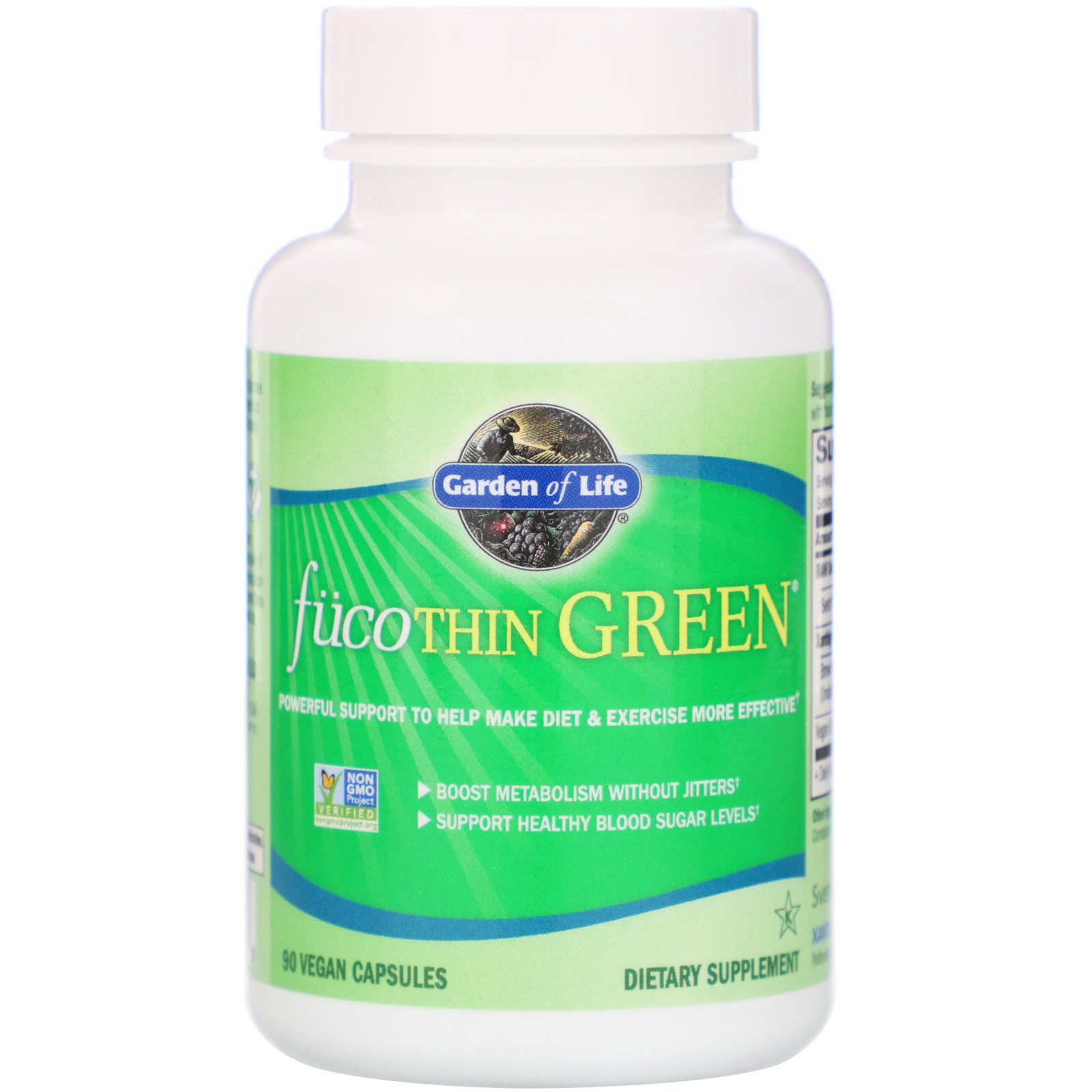 Garden of Life, FucoThin Green, 90 Vegan Capsules - Imagem 3