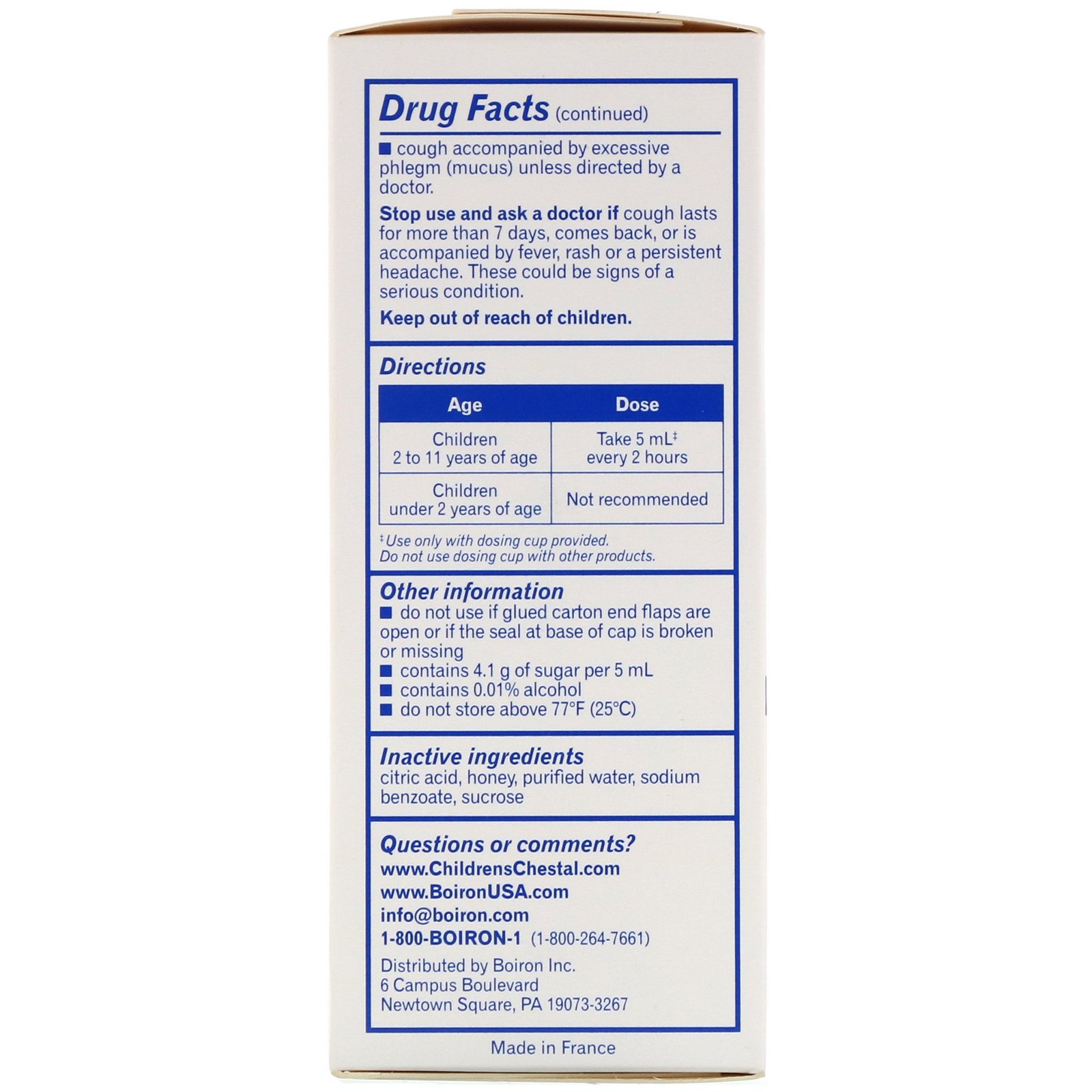 Boiron, Chestal Honey, Children's Cough & Chest Congestion, 6.7 fl oz (200 ml) - Imagem 2