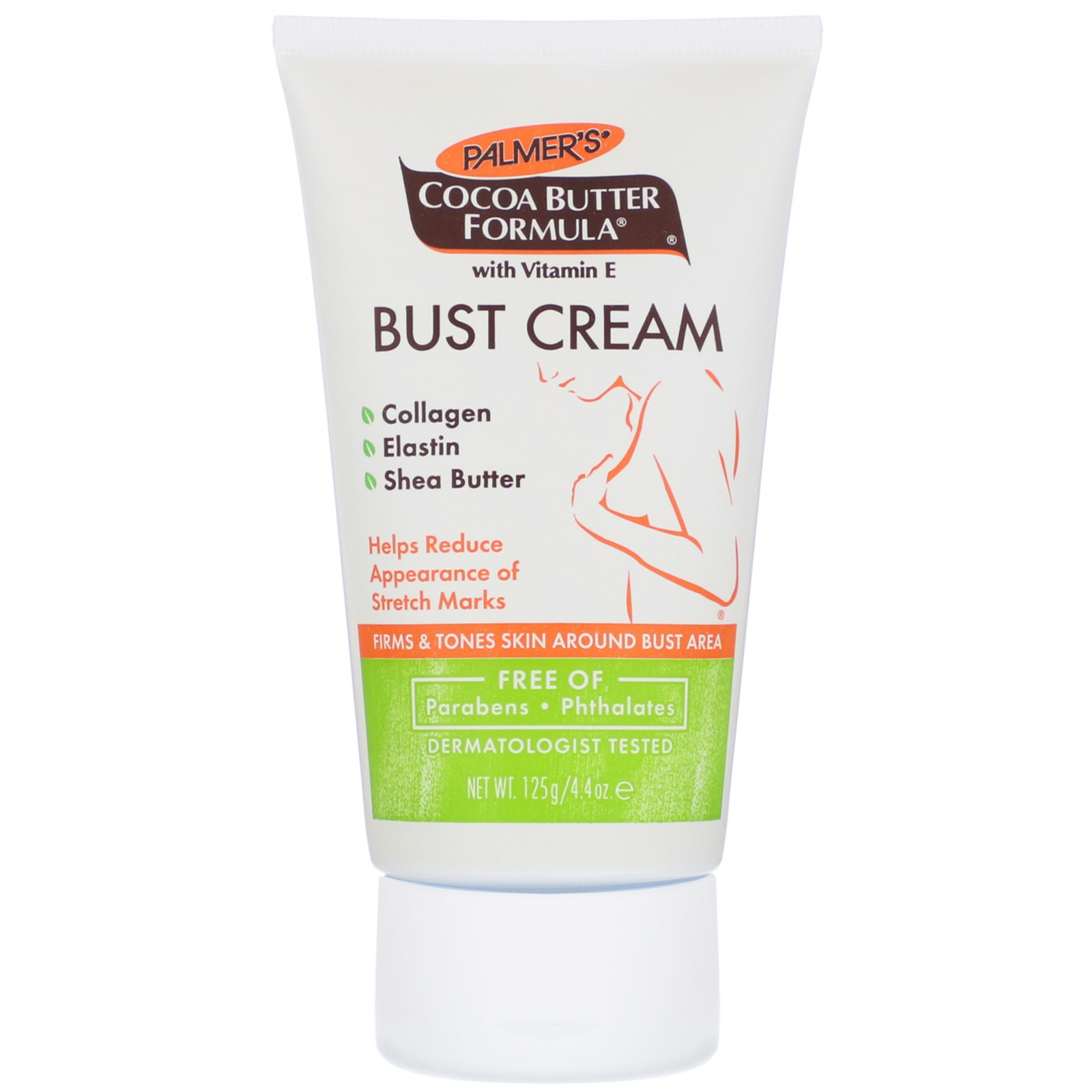 Palmer's, Fórmula de manteiga de Cacau, Creme de Busto com Bio C-Elaste, 4,4 oz (125 g)