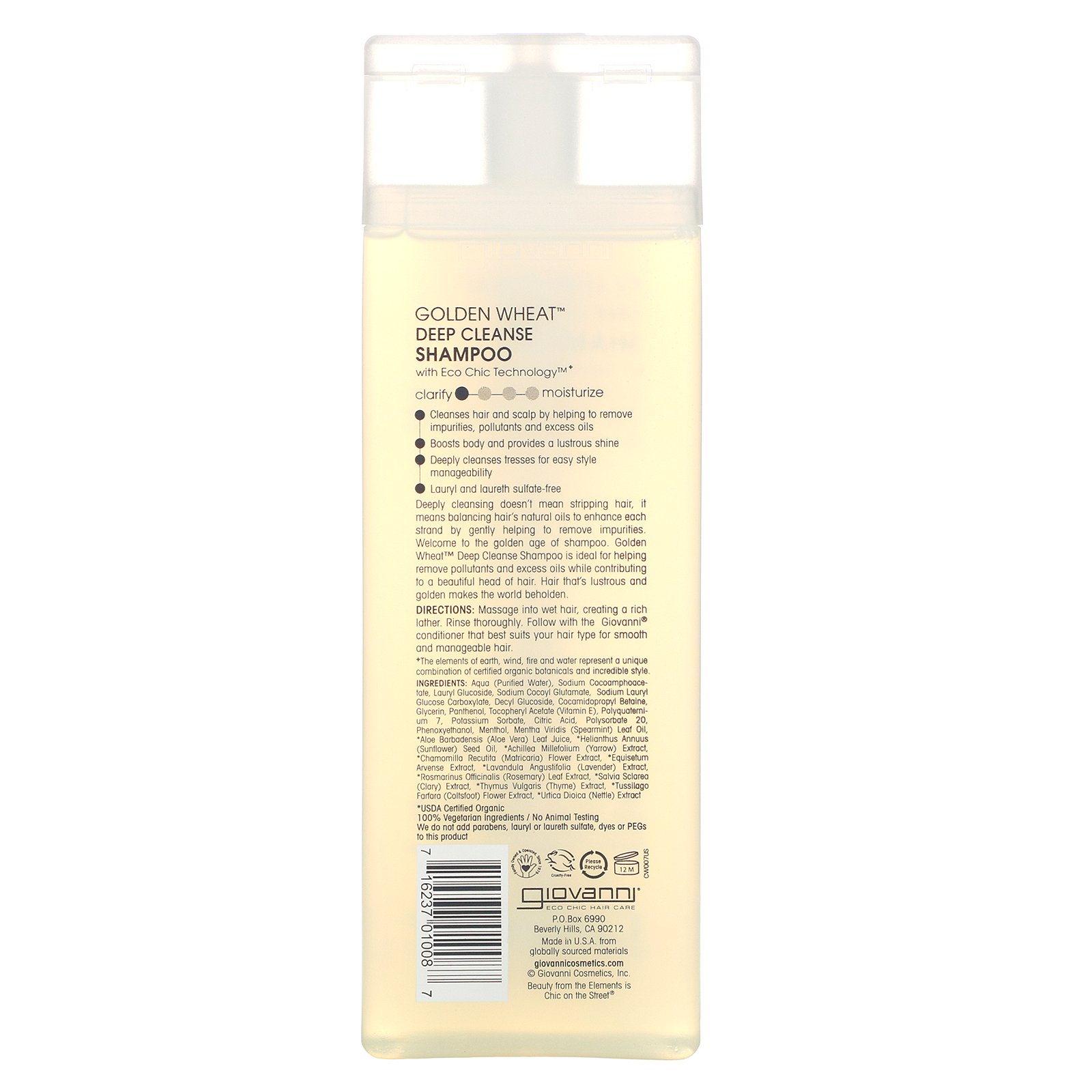 Giovanni, Shampoo Golden Wheat Limpeza Profunda, 250 ml (8,5 oz) - Imagem 2