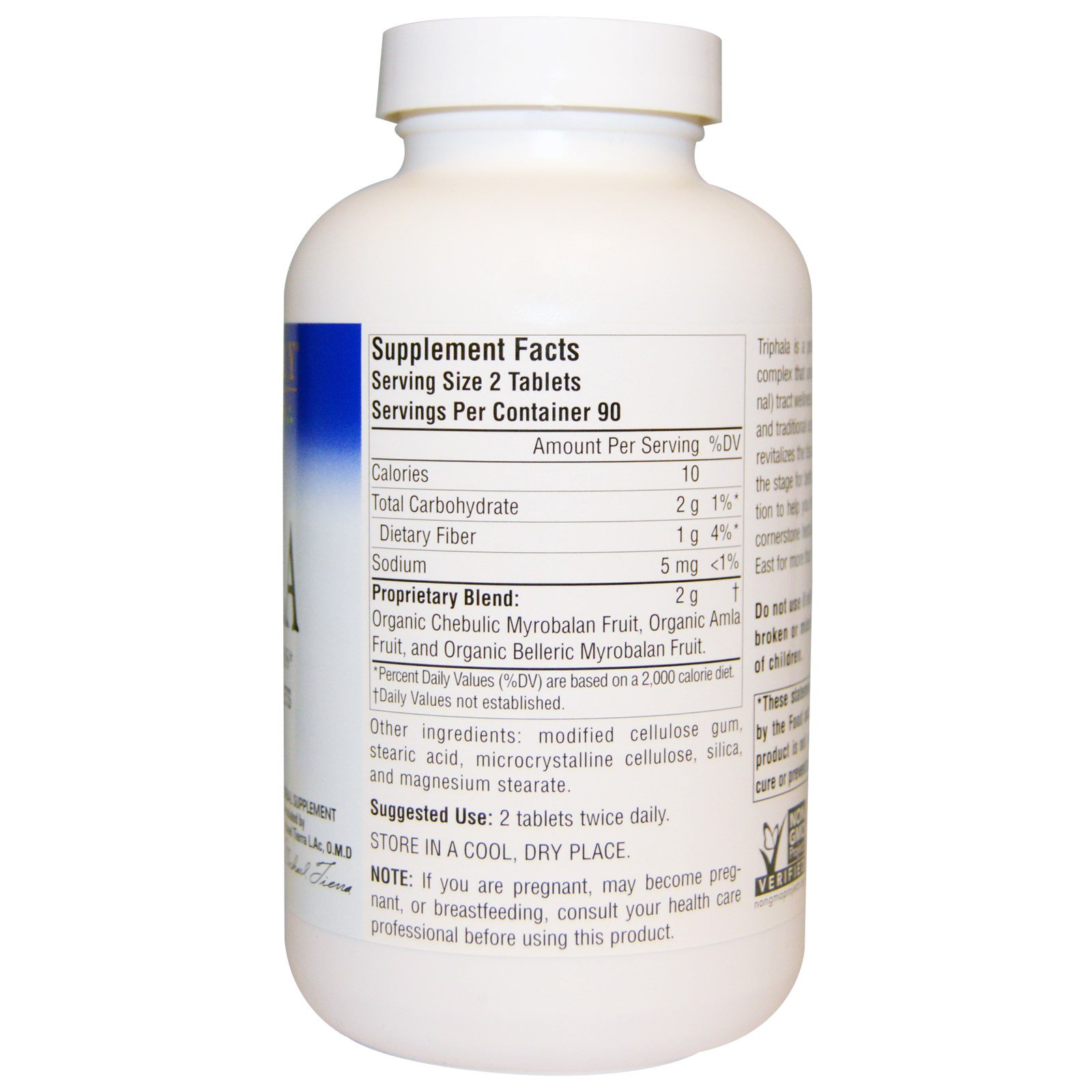 Planetary Herbals, Triphala, Bem-Estar do Trato GI, 1.000 mg, 180 Comprimidos - Imagem 2