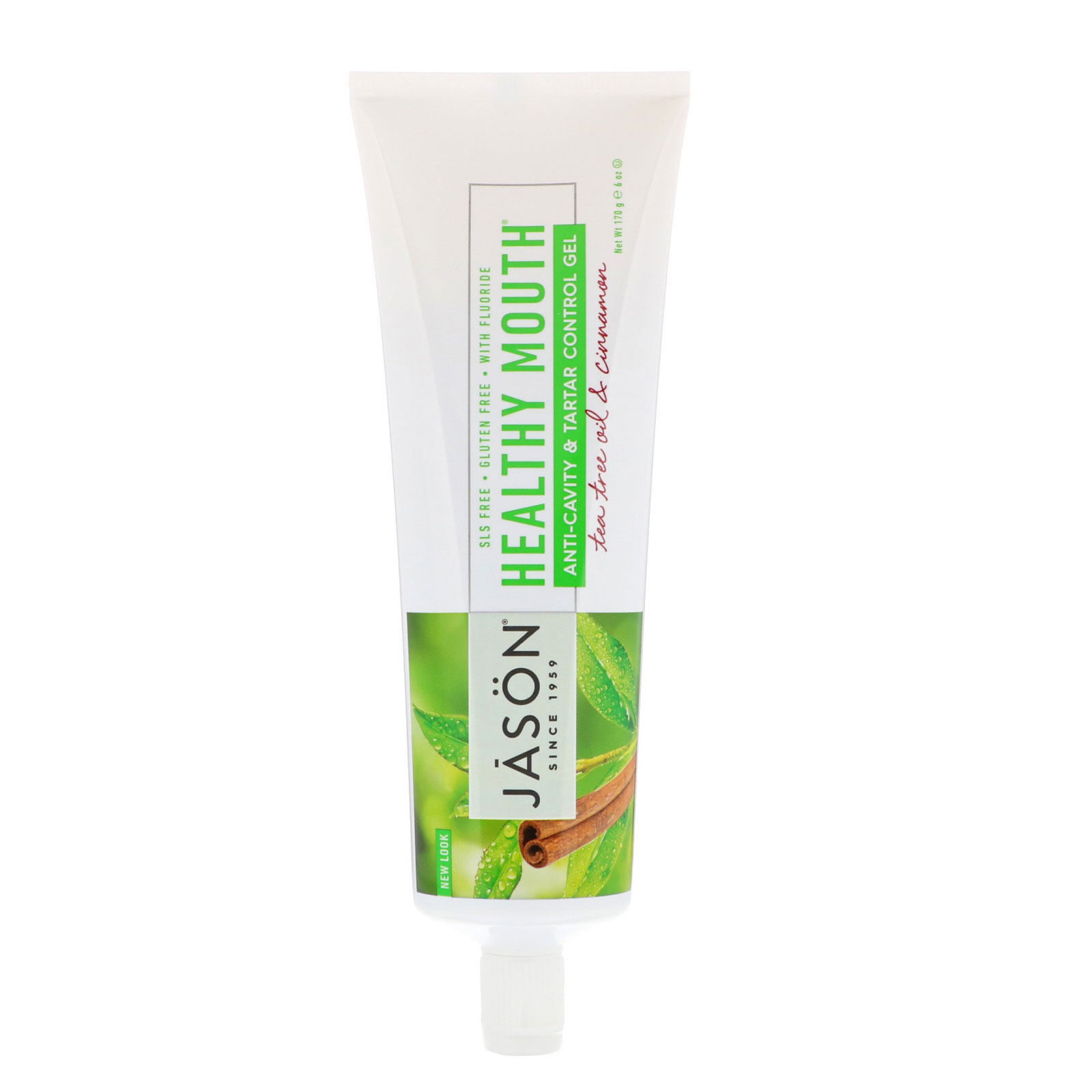Jason Natural, Healthy Mouth, Gel Anticárie e para Controle de Tártaro, Óleo de Melaleuca e Canela, 170 g (6 oz) - Imagem 3