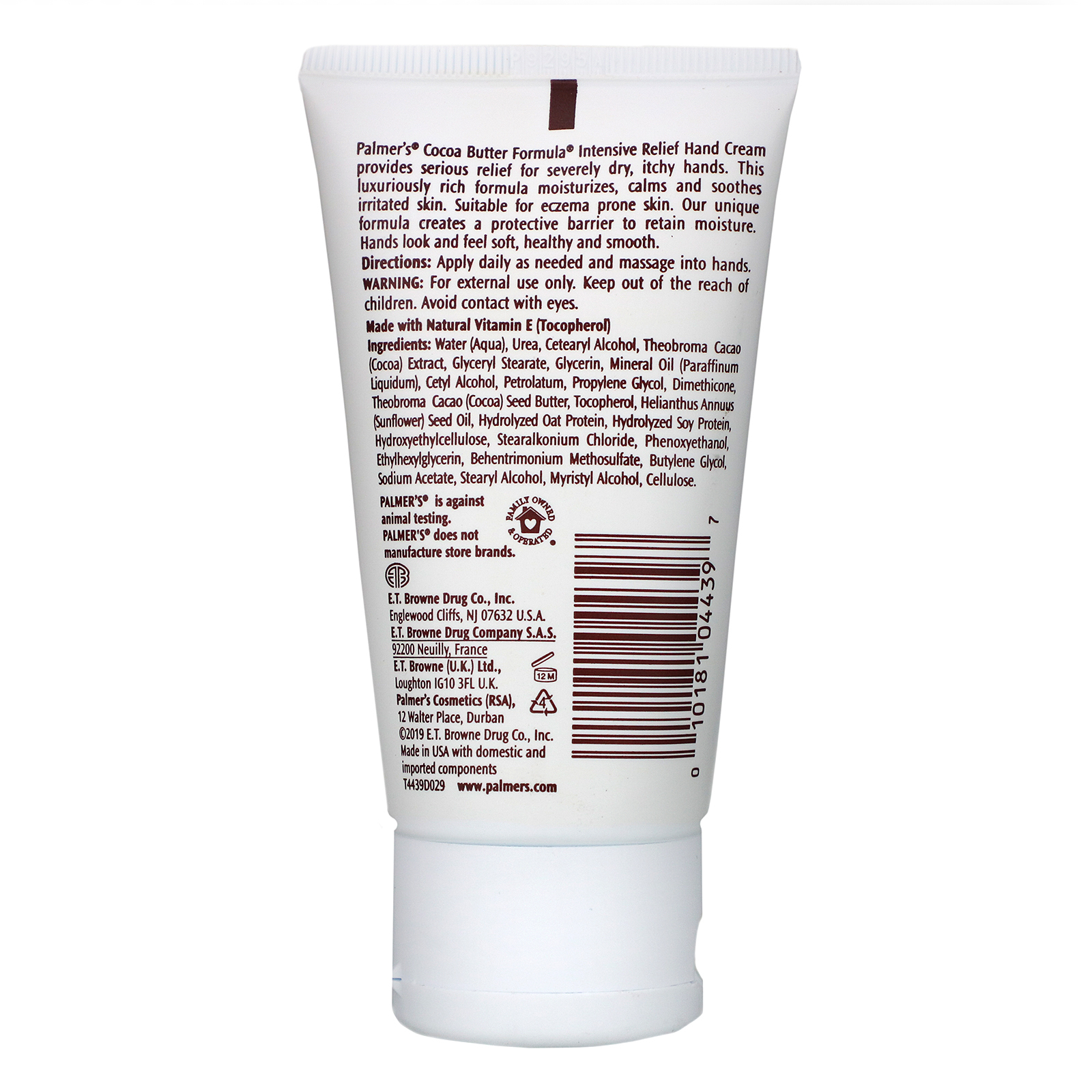 Palmer's, Fórmula de Manteiga de Cacau, Creme Para as Mãos de Alívio Intensivo, Sem Odor, 2.1 oz (60 g) - Imagem 2