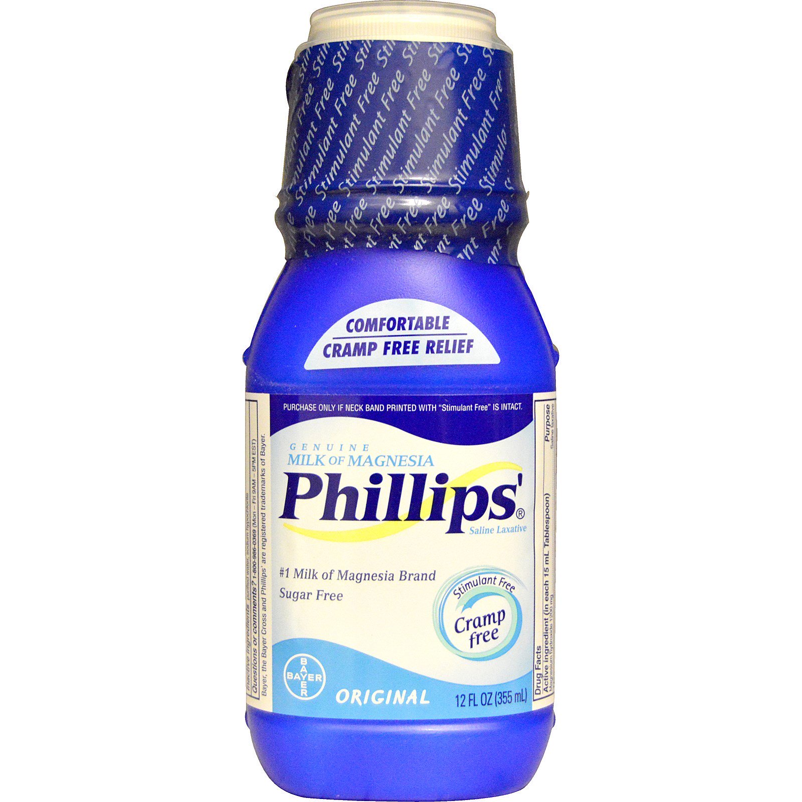 Phillip's, Leite Genuíno de Magnésia, Laxante Salino, Original, 355 ml (12 fl oz)
