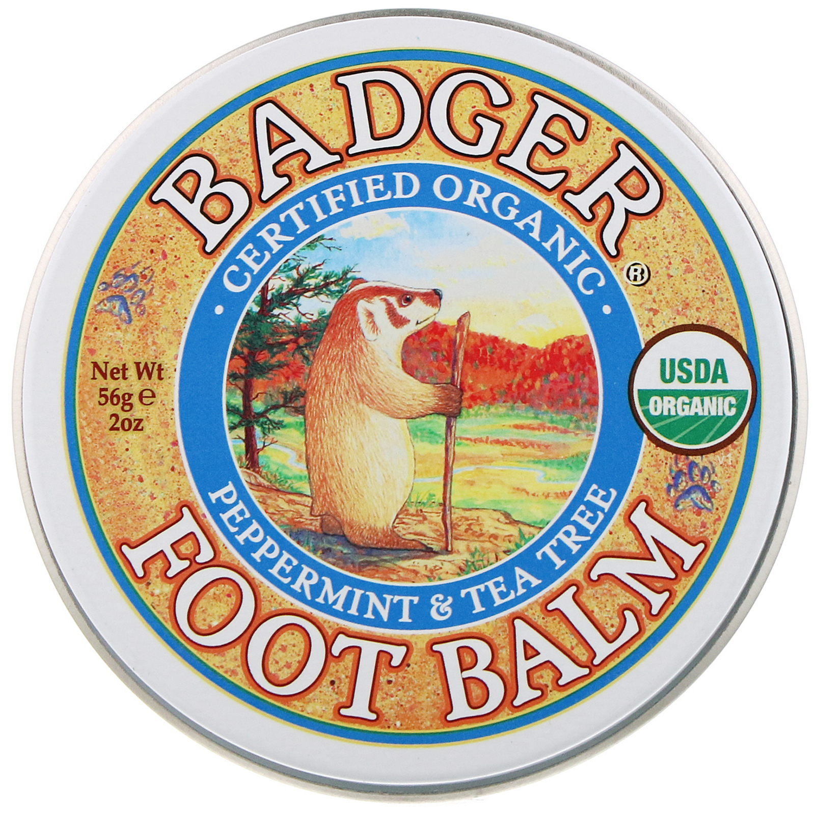 Badger Company, Bálsamo para os Pés, Menta e Melaleuca, 2 oz (56 g) - Imagem 3