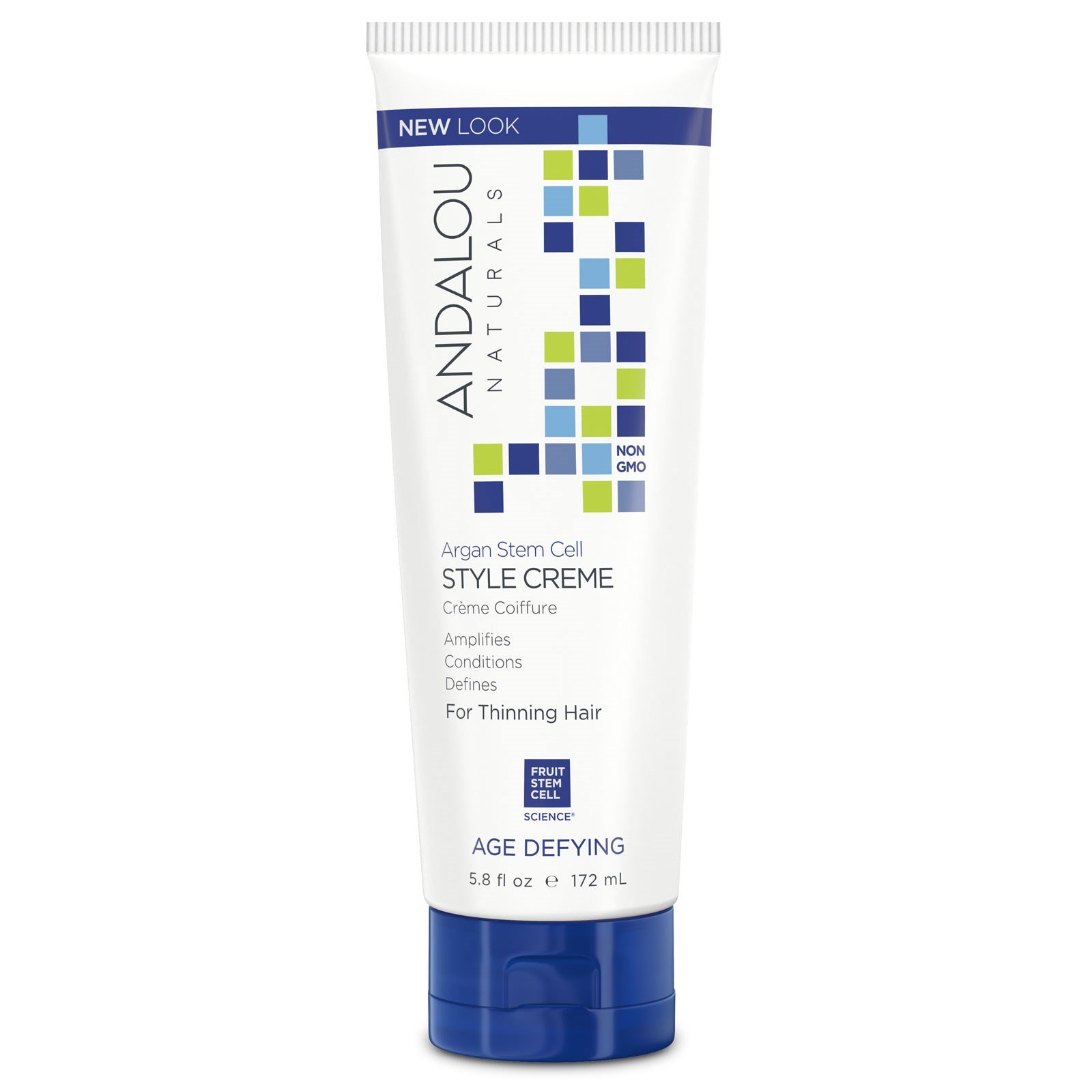 Andalou Naturals, Argan Stem Cells Style Creme, Tratamento para Cabelo Quebradiço, 5,8 fl oz (172 ml)