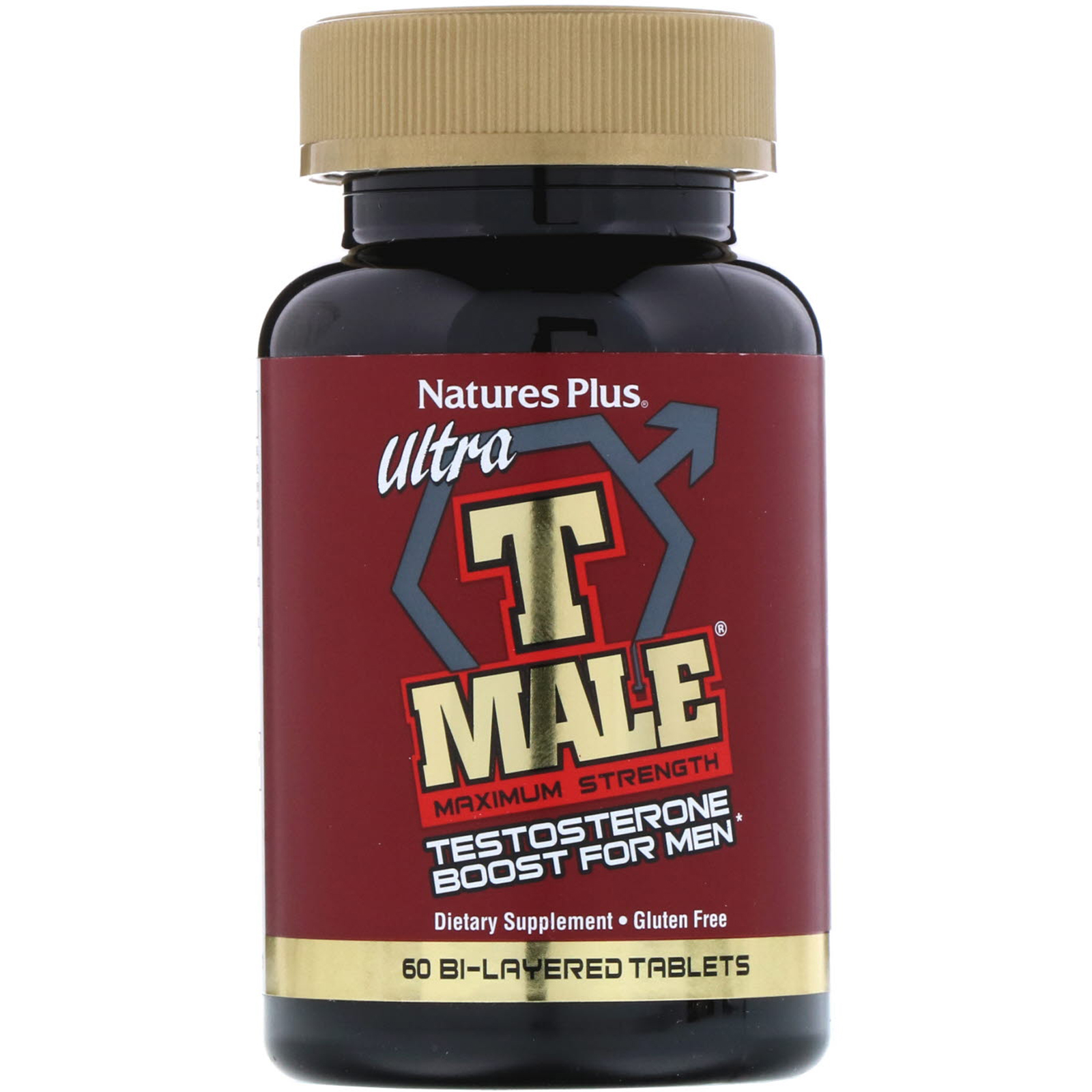 Nature's Plus, T-Macho Ultra, Impulsionador de Testosterona para Homens, Força Máxima, 60 Tabletes Bi-Camadas - Imagem 3