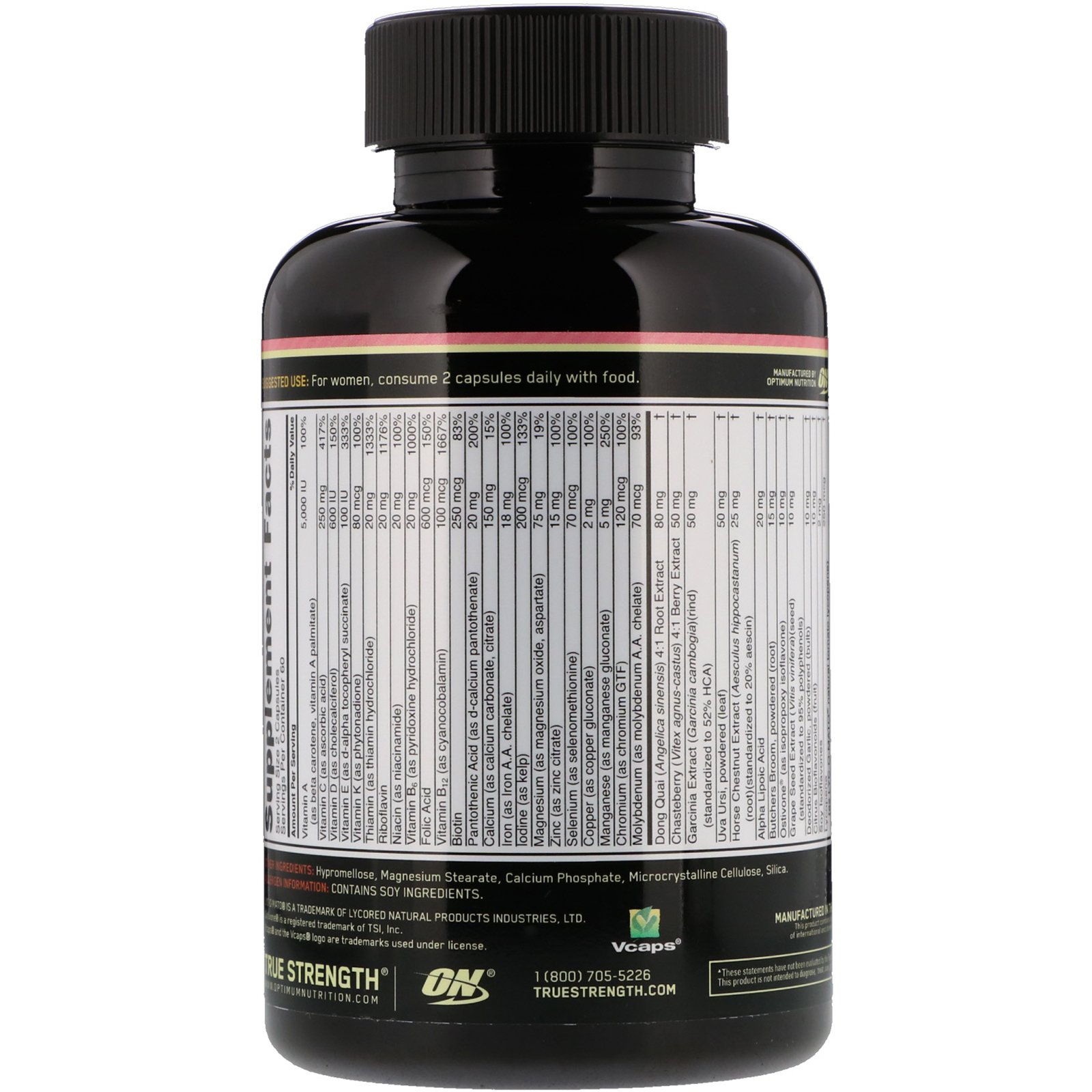 Optimum Nutrition, Opti-Women, 120 Cápsulas - Imagem 2