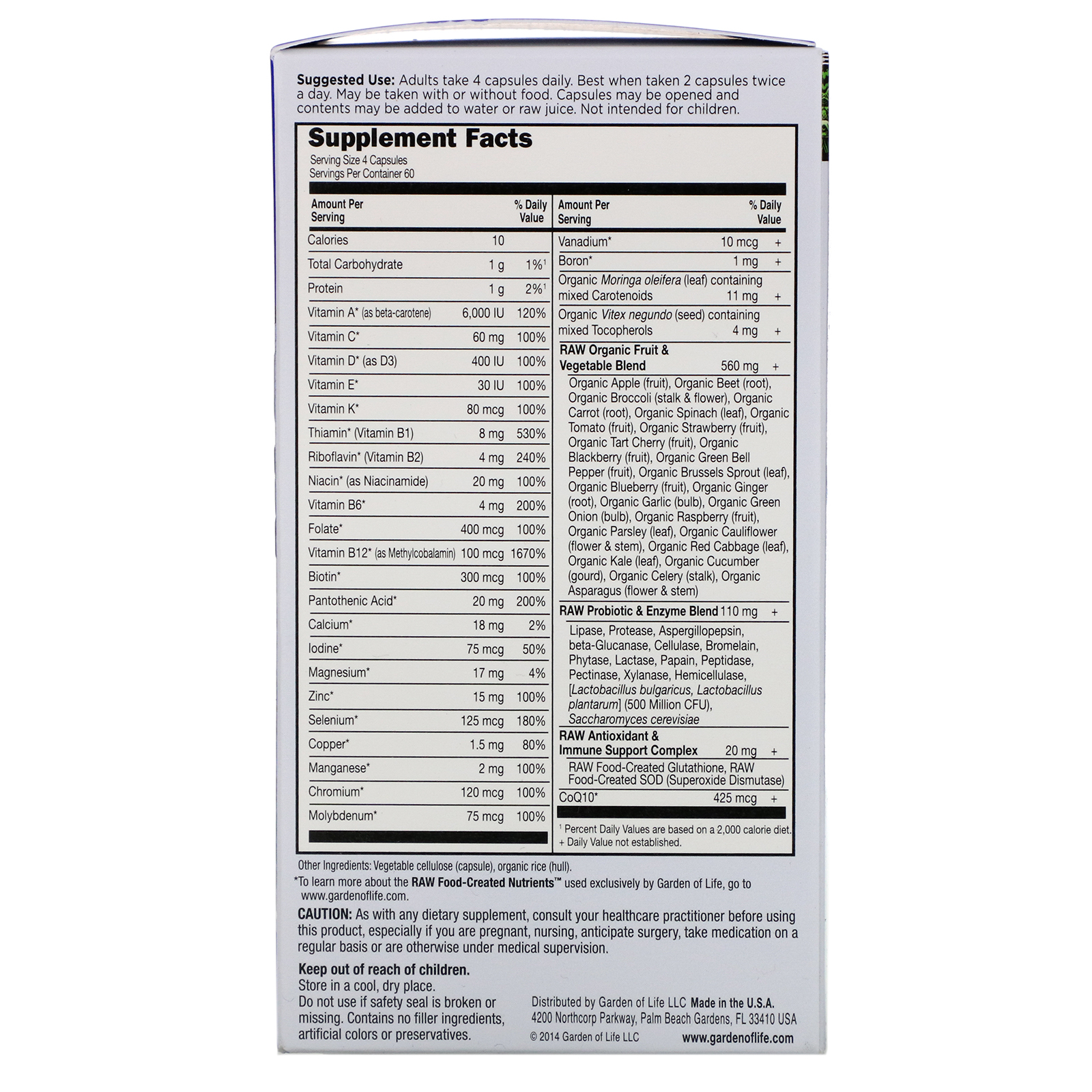 Garden of Life, Vitamin Code, Men, 240 Cápsulas Vegetais - Imagem 2