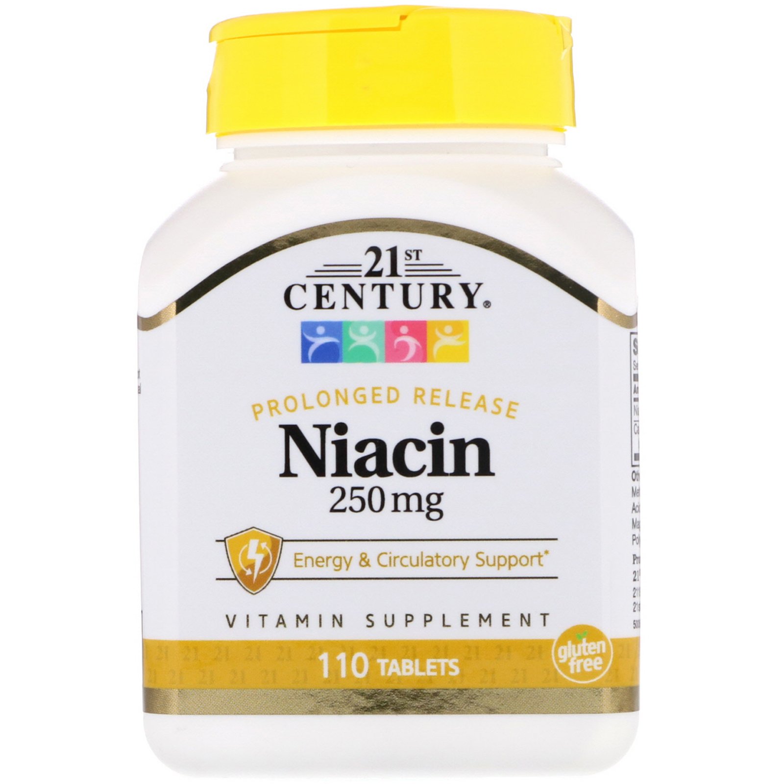 21st Century, Niacina, 250 mg, 110 comprimidos