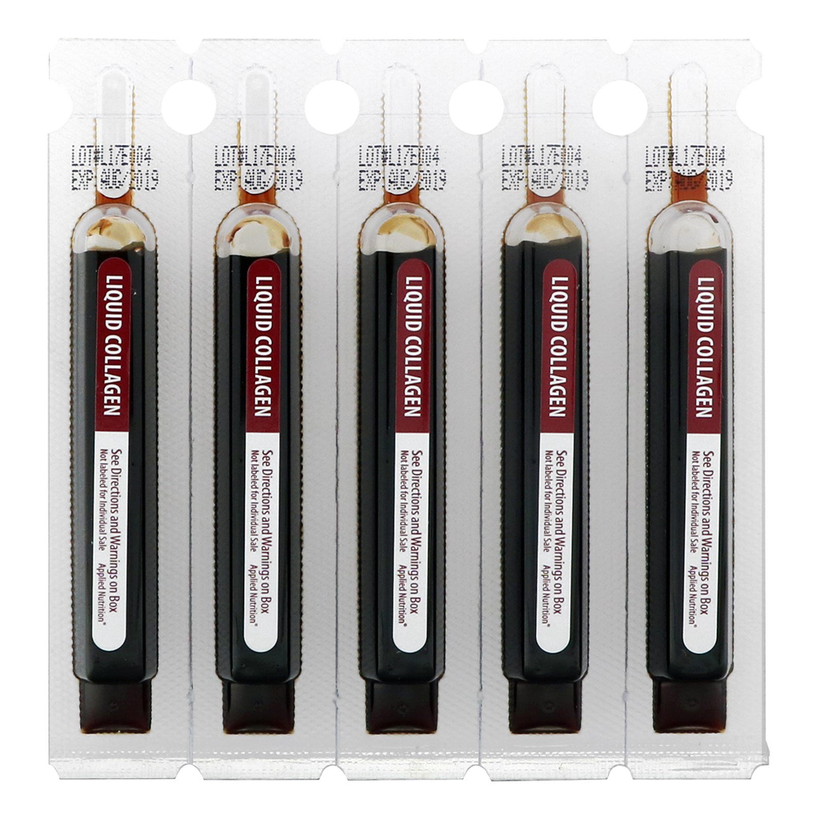appliednutrition, Colágeno Líquido, Revitalização da Pele, Sabor Tropical de Morango e Kiwi, 10 Flaconetes, 10 ml Cada - Imagem 3