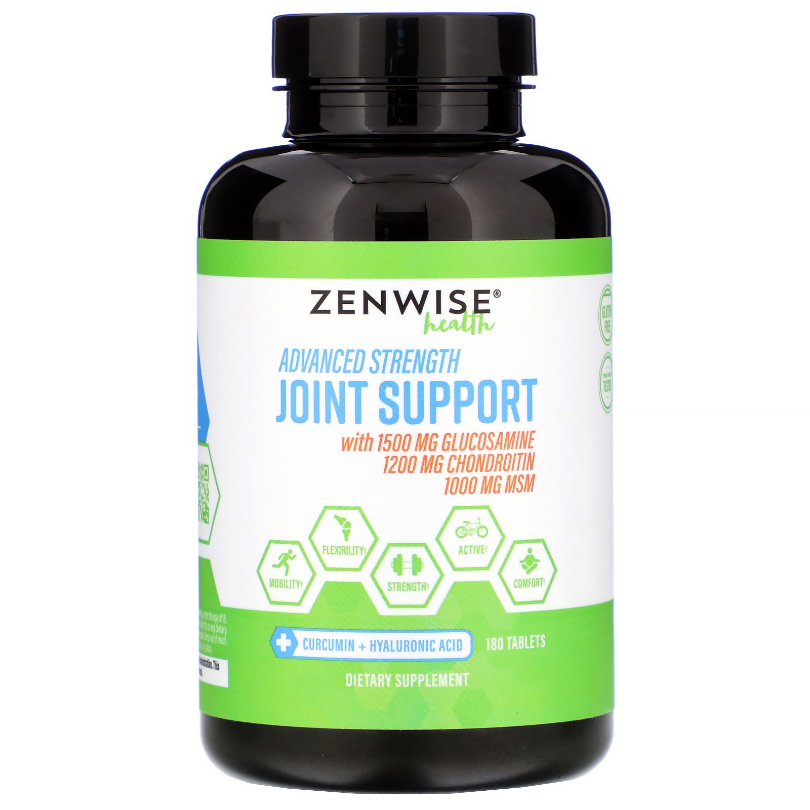 Zenwise Health, Advanced Strength Joint Support, 180 Comprimidos