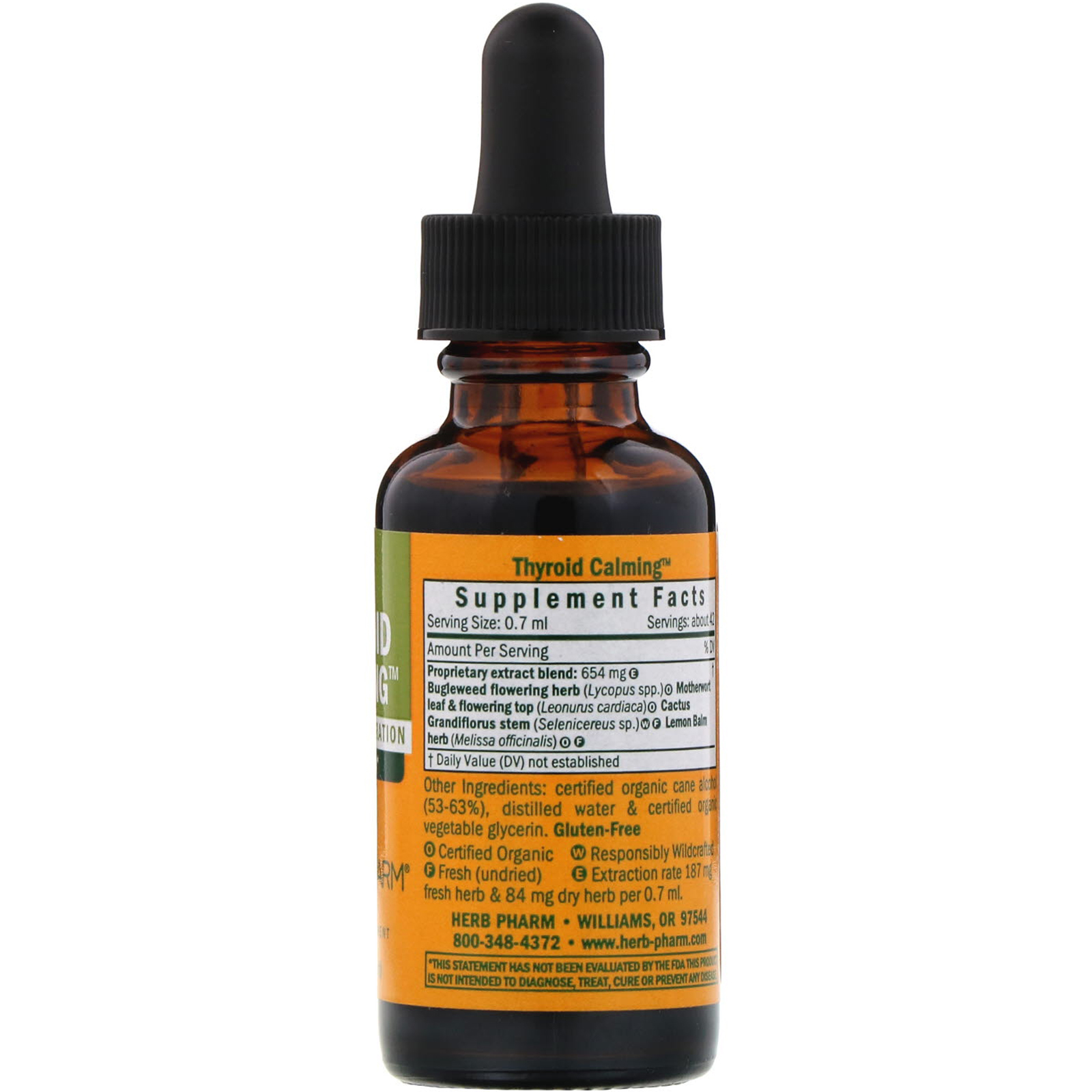 Herb Pharm, Thyroid Calming, 1 fl oz (30 ml) - Imagem 2