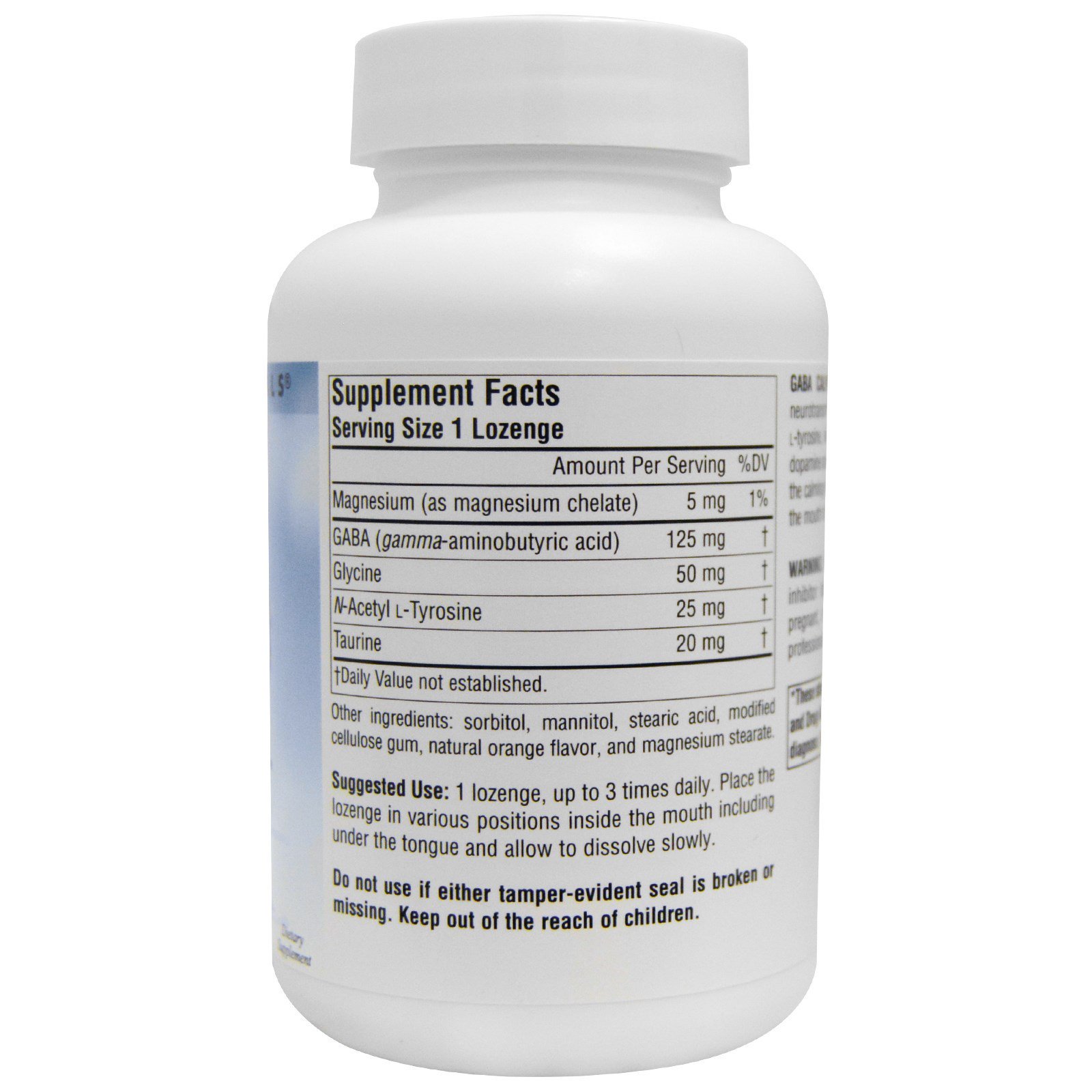 Source Naturals, GABA Calm, Orange Flavor, 120 Lozenges - Imagem 2