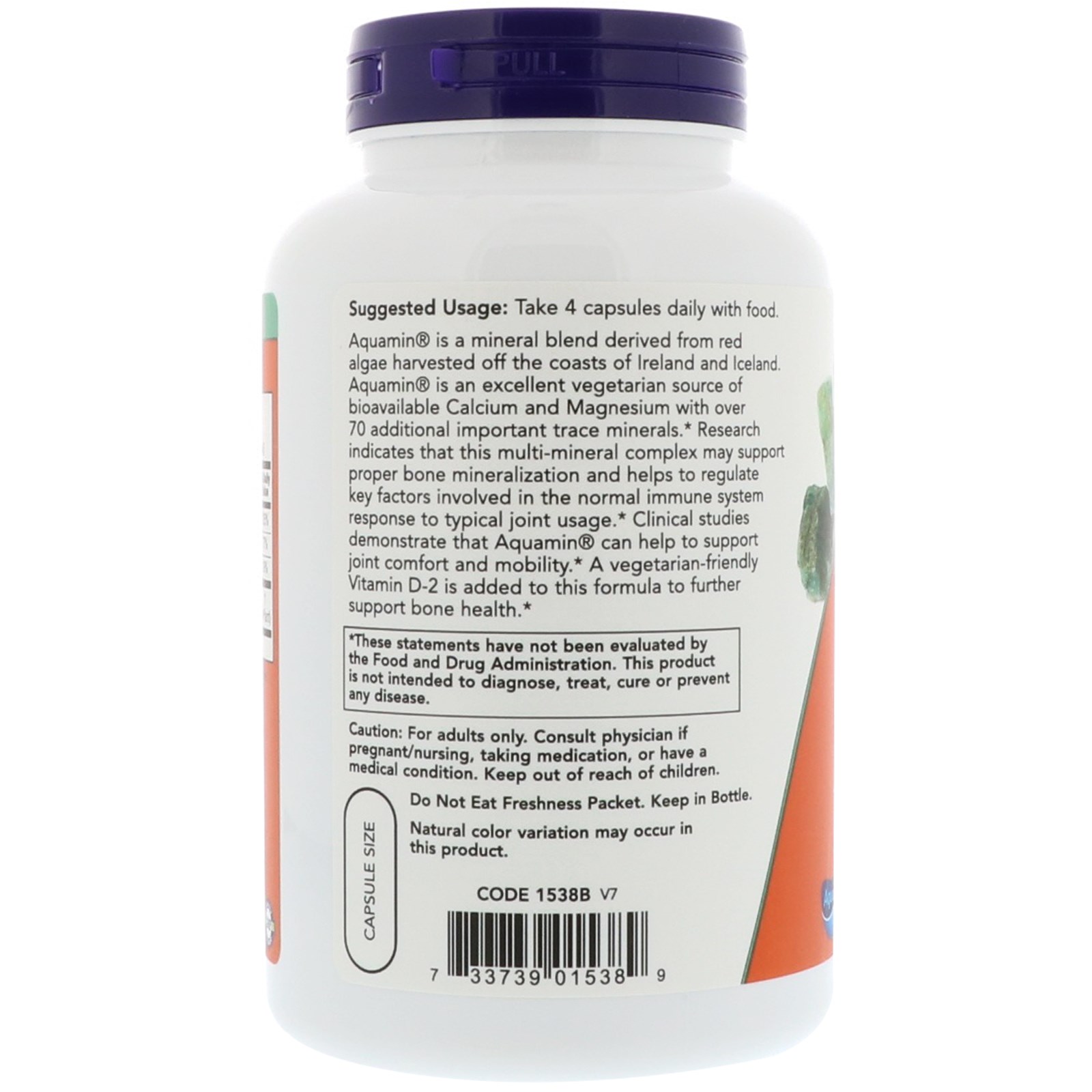 Now Foods, Alga Mineral Vermelha, 180 Cápsulas Vegetais - Imagem 3