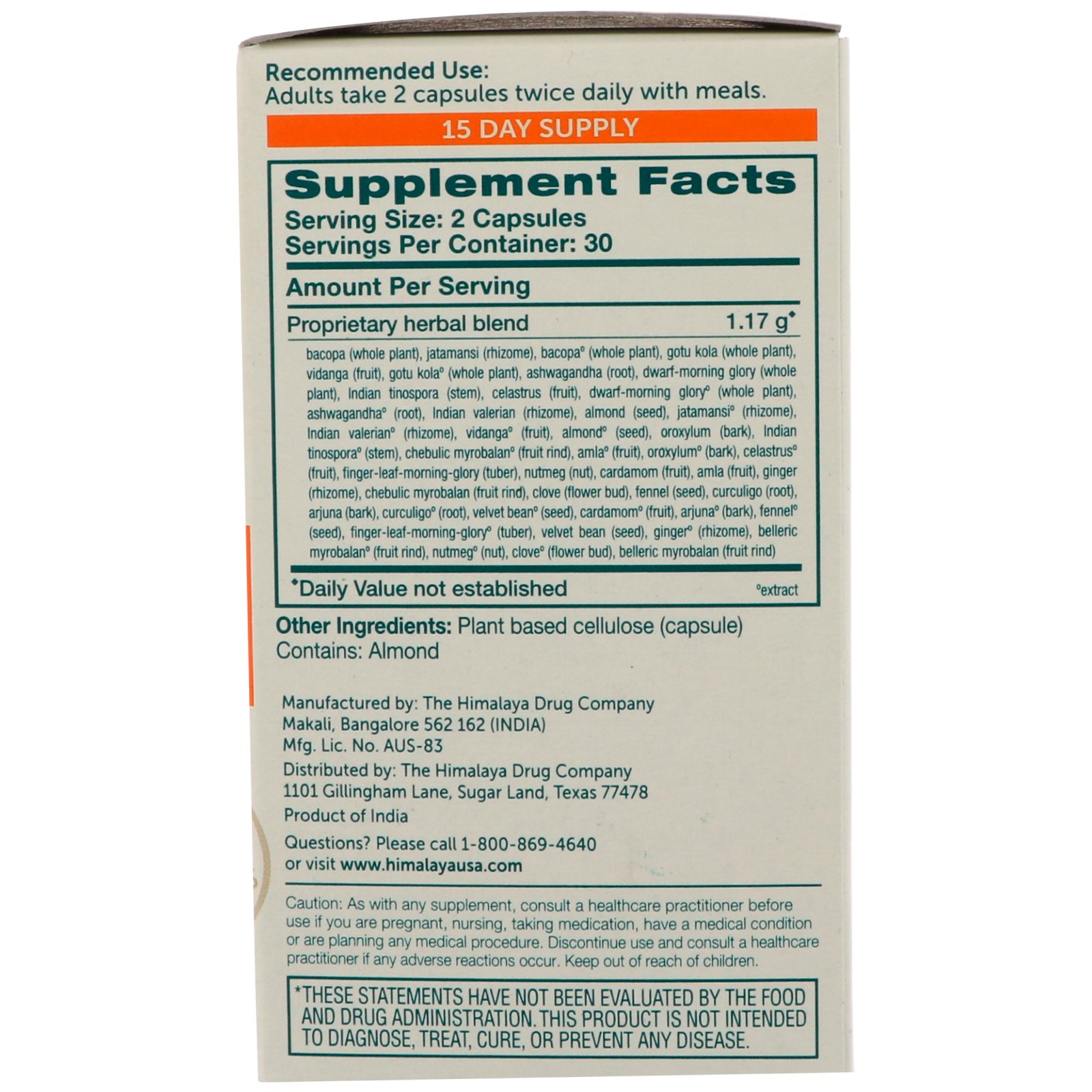 Himalaya, MindCare, 60 cápsulas vegetarianas - Imagem 2