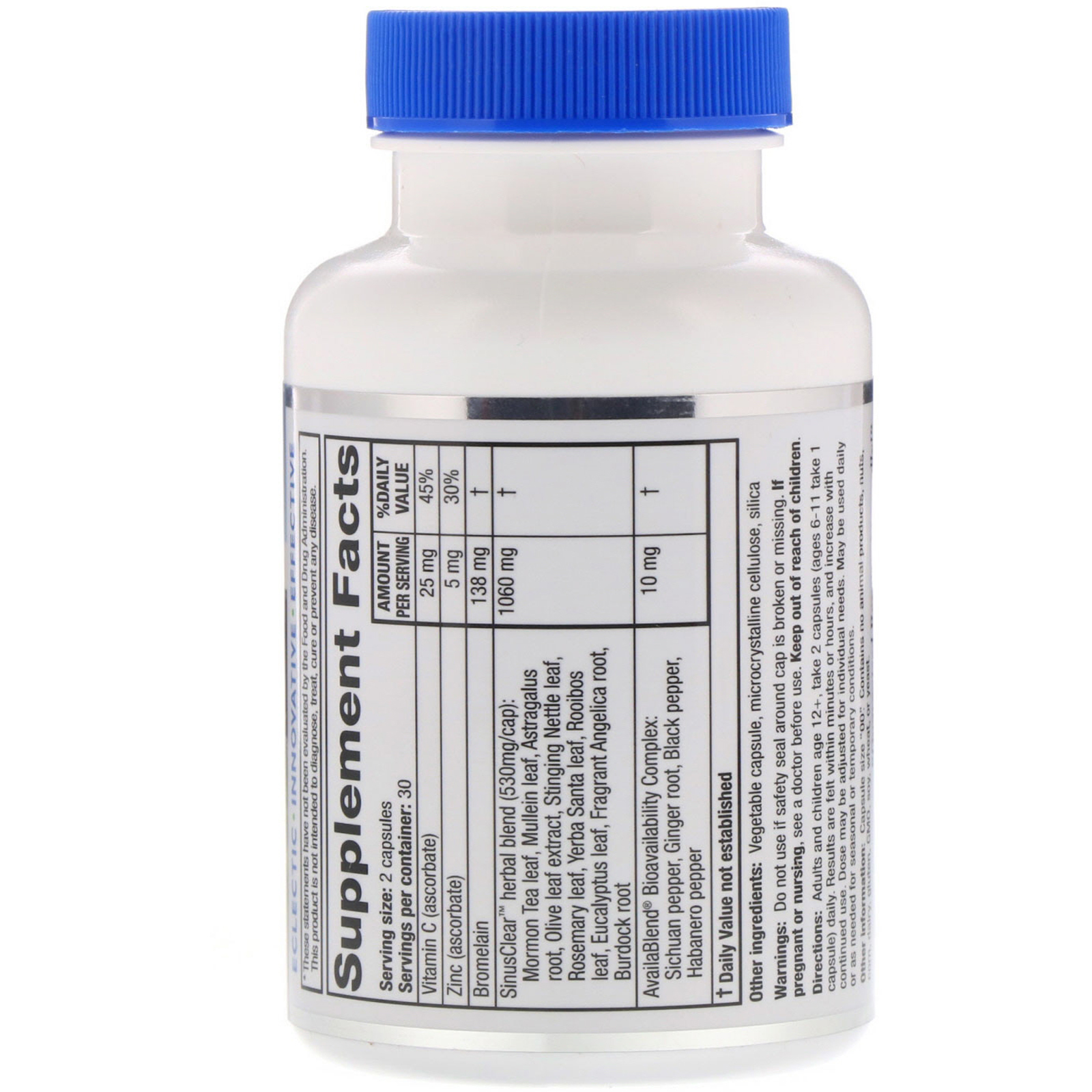 RidgeCrest Herbals, SinusClear, 60 Cápsulas Veganas - Imagem 2