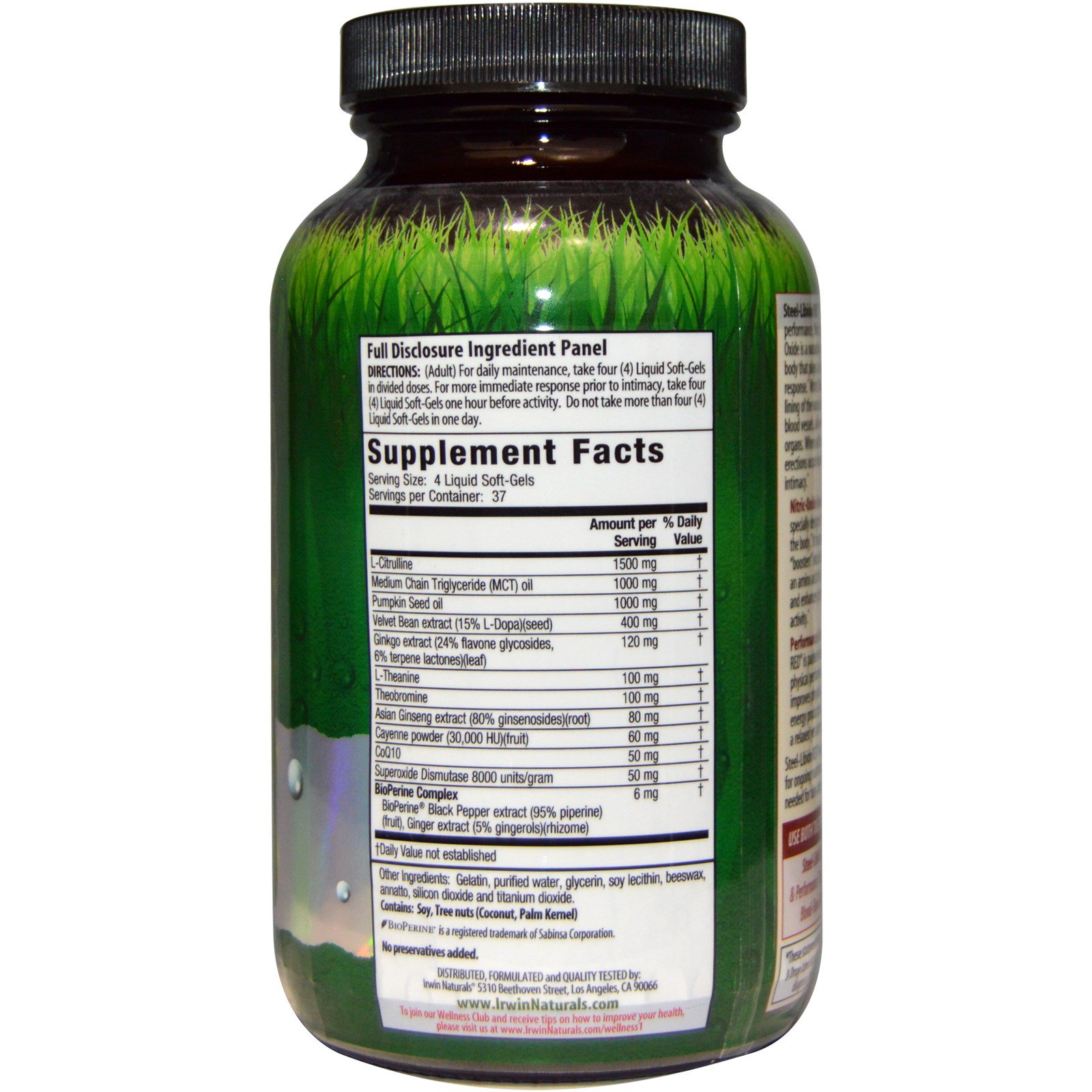 Irwin Naturals, Steel-Libido Red, Magnum Blood-Flow, 150 Cápsulas Softgel Líquidas - Imagem 2