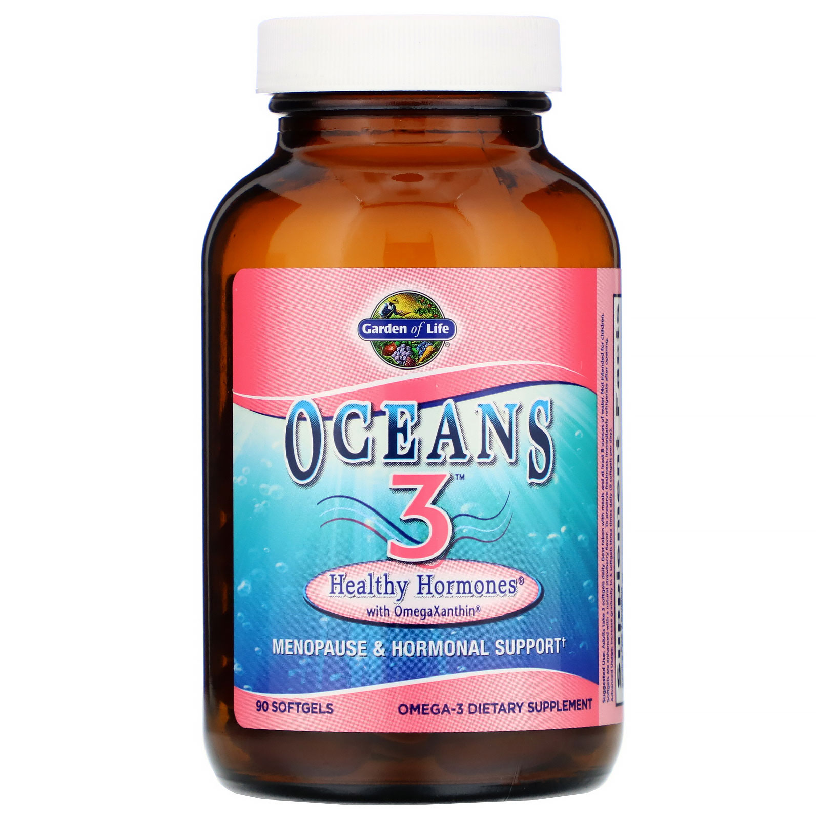 Garden of Life, Oceans 3, Healthy Hormones com ÔmegaXantina, 90 Cápsulas Softgel - Imagem 3