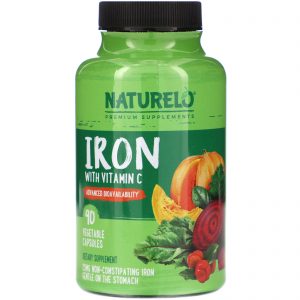 Comprar naturelo, iron with vitamin c, 90 vegetable capsules preço no brasil ferro vitaminas e minerais suplemento importado loja 267 online promoção -