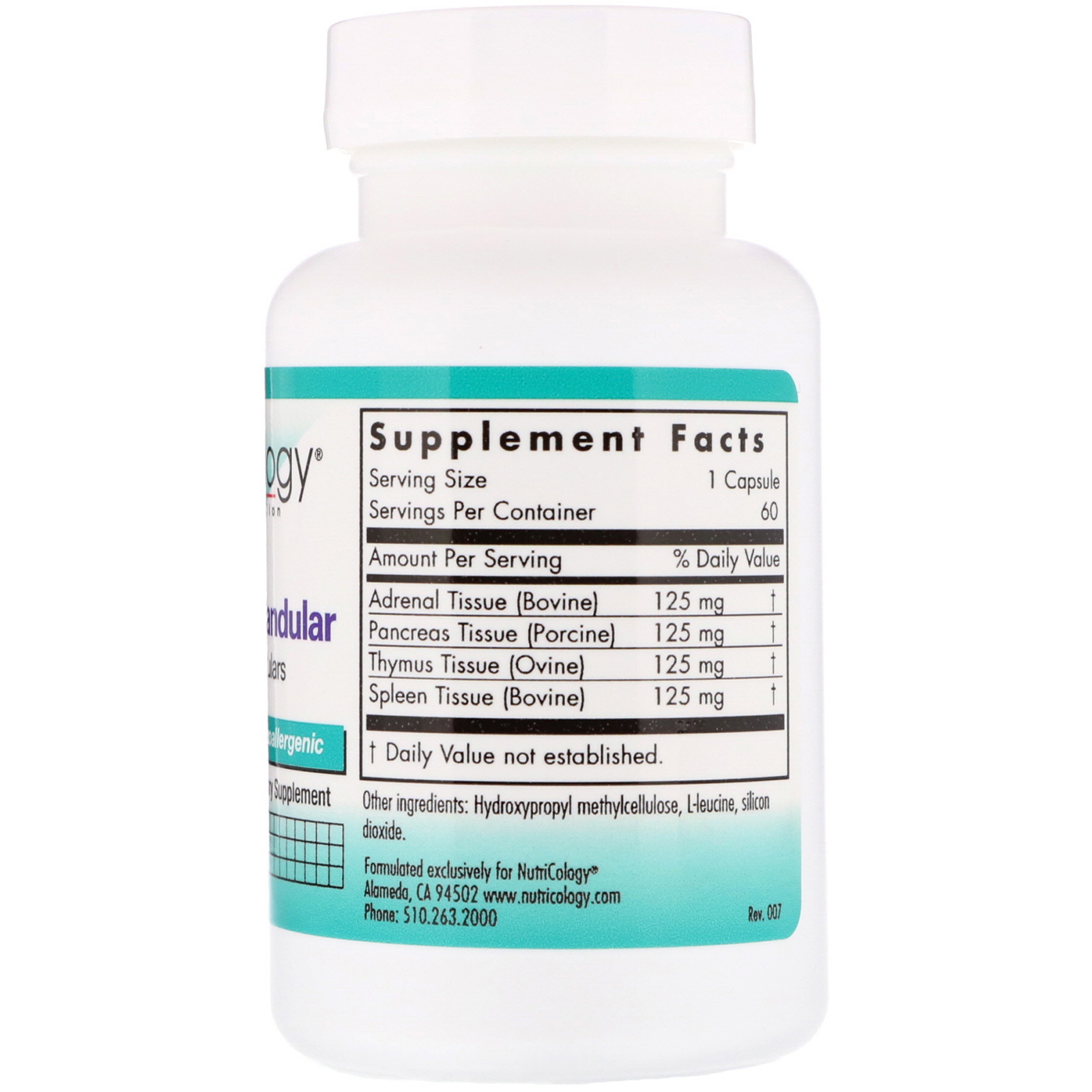 Nutricology, Glandular ImmoPlex, 60 Cápsulas Vegetarianas - Imagem 2