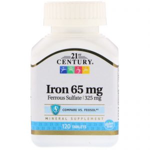 Comprar 21st century, ferro, 65 mg, 120 comprimidos preço no brasil ferro vitaminas e minerais suplemento importado loja 163 online promoção -