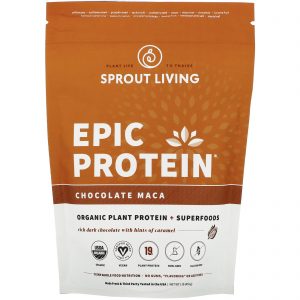 Comprar sprout living, epic protein, organic plant protein + superfoods, chocolate maca, 1 lb (455 g) preço no brasil proteína proteína vegetal suplementos de musculação suplemento importado loja 227 online promoção -