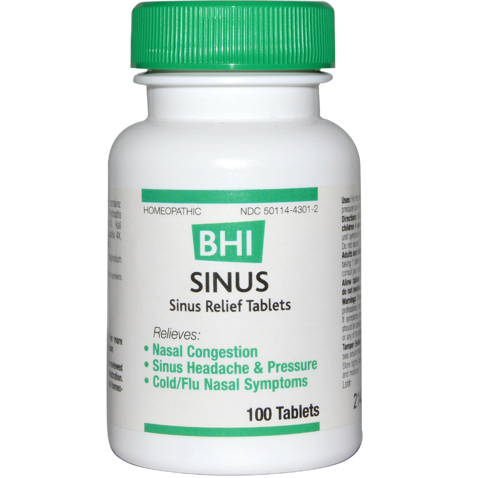 MediNatura, BHI, Sinus, 100 Comprimidos