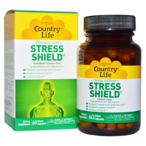 Country Life, Stress Shield, Triple Action, 60 Cápsulas Veganas