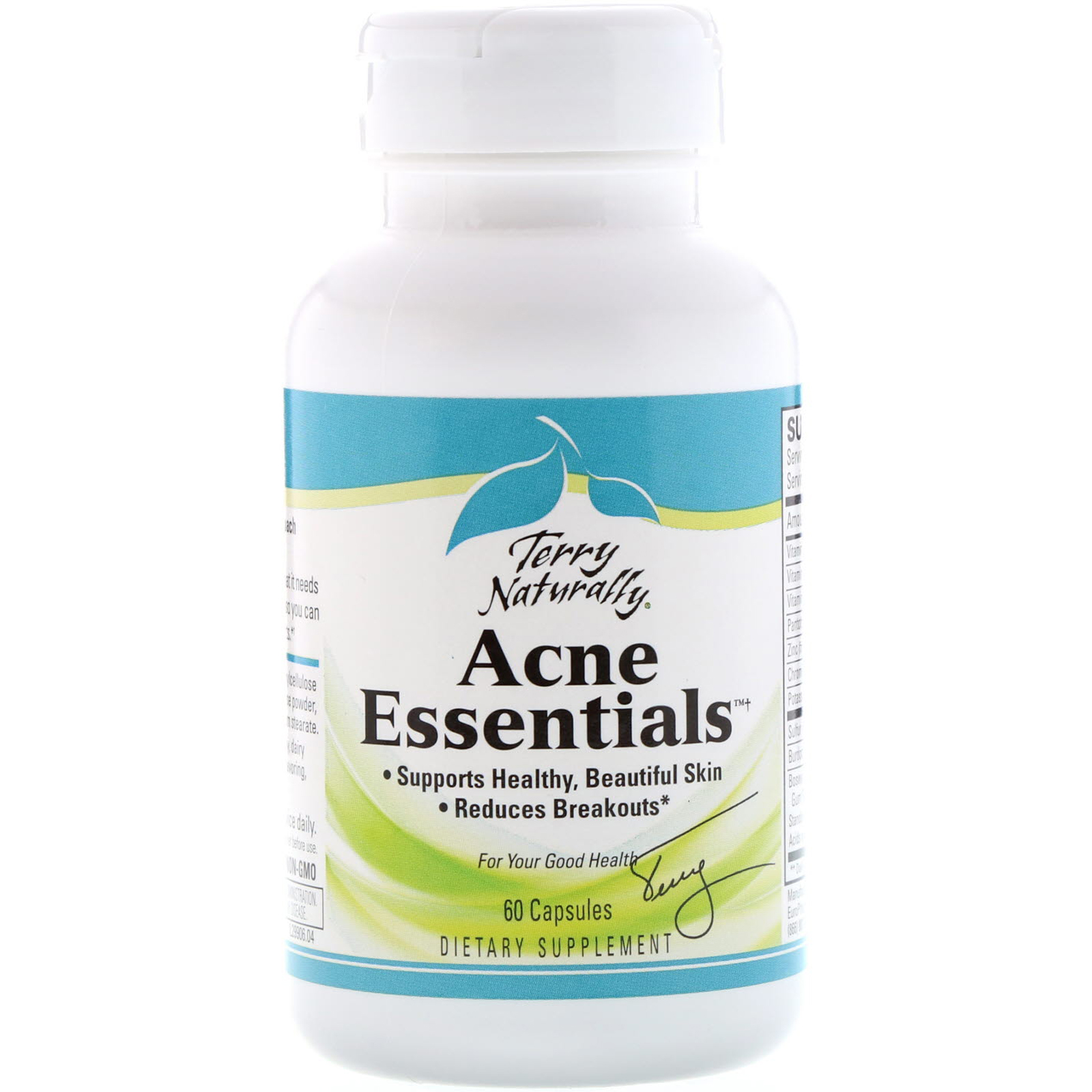 EuroPharma, Terry Naturally, Acne Essentials, 60 Cápsulas - Imagem 3