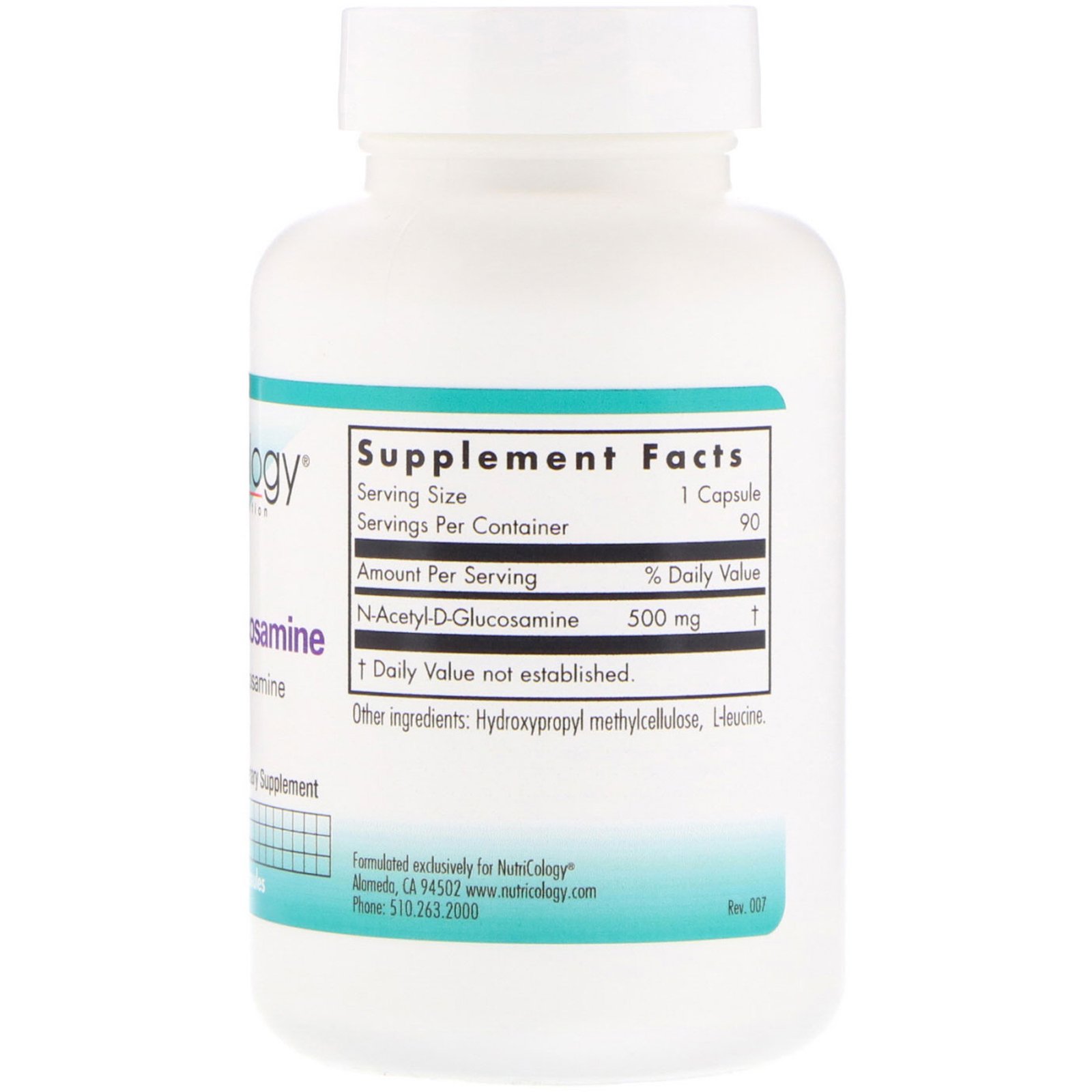 Nutricology, N-Acetilglicosamina, 90 Cápsulas Vegetarianas - Imagem 2