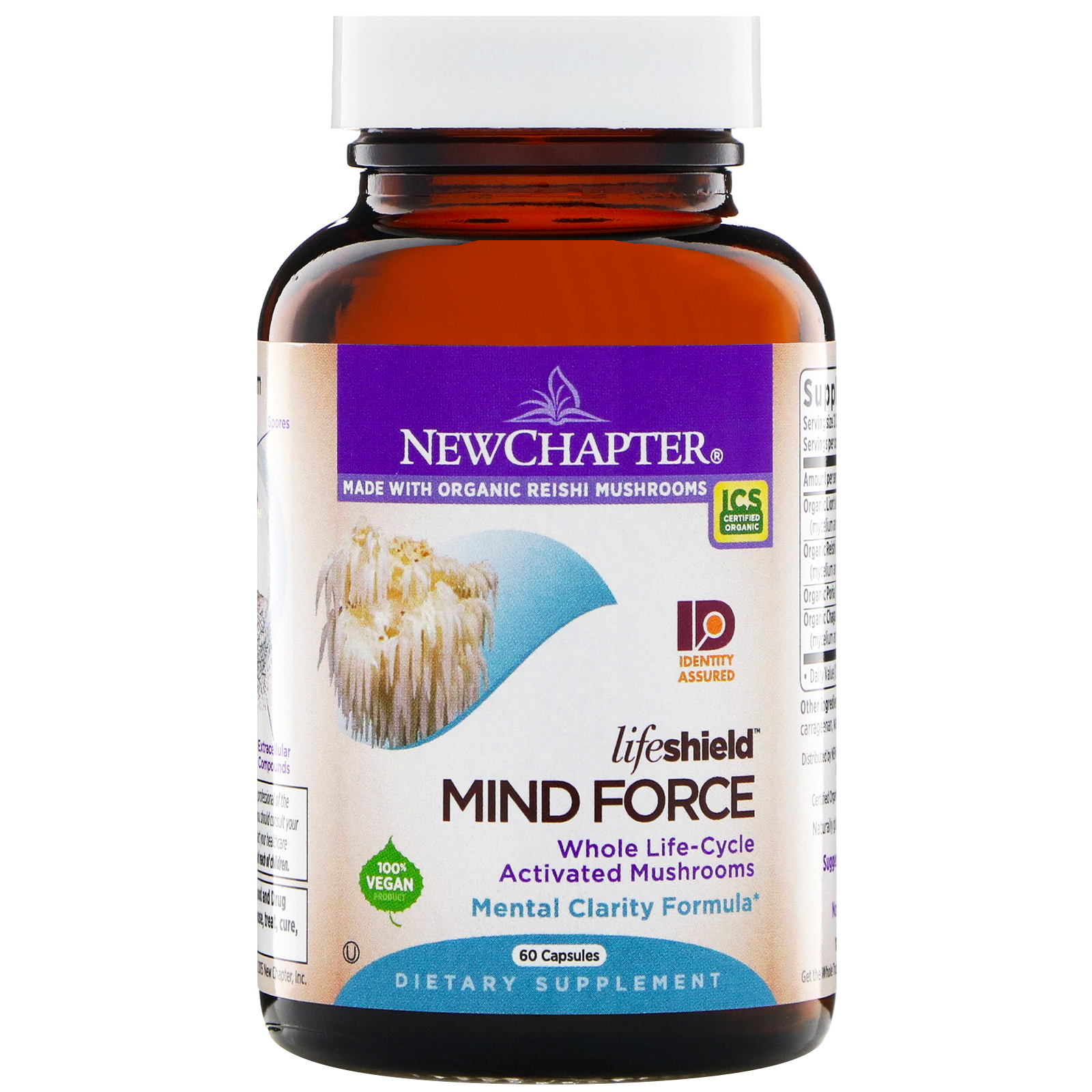 New Chapter, LifeShield, Mind Force, 60 cápsulas - Imagem 3