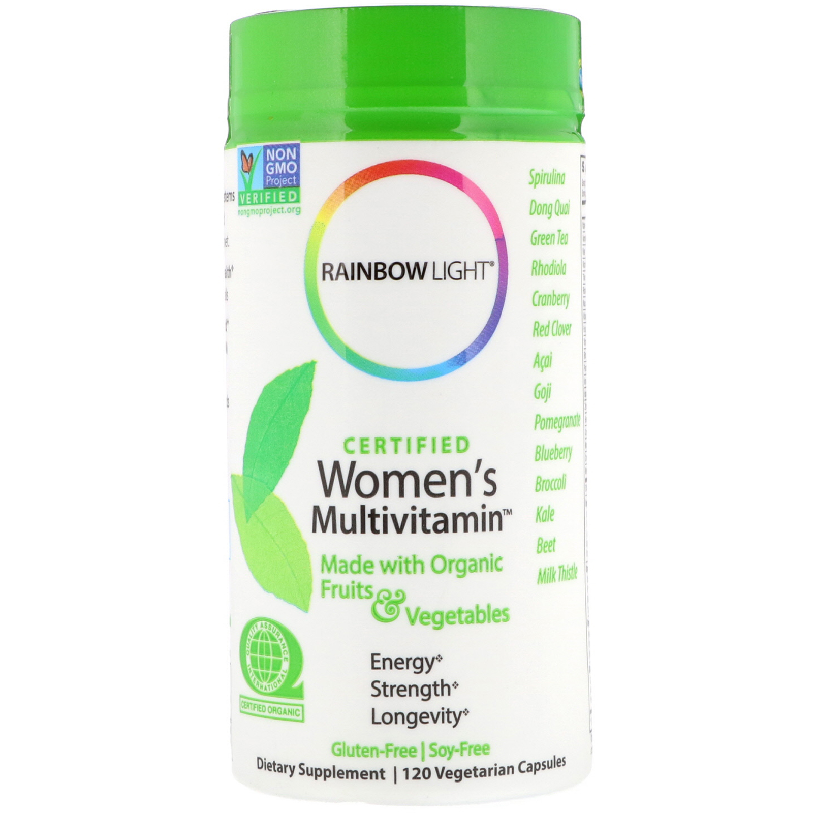 Rainbow Light, Multivitamínico Certificado para Mulheres, 120 Cápsulas Vegetarianas