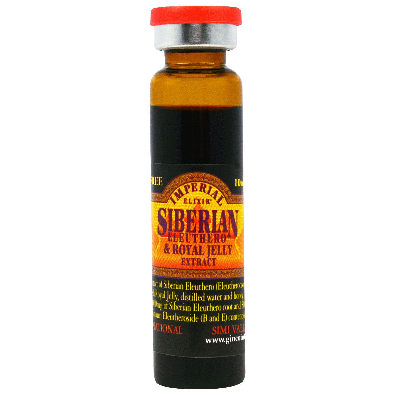 Imperial Elixir, Extrato de Ginseng Siberiano e Geleia-Real, Sem Álcool, 4000 mg, 30 Frascos, 10 ml (0,34 fl oz) Cada - Imagem 3