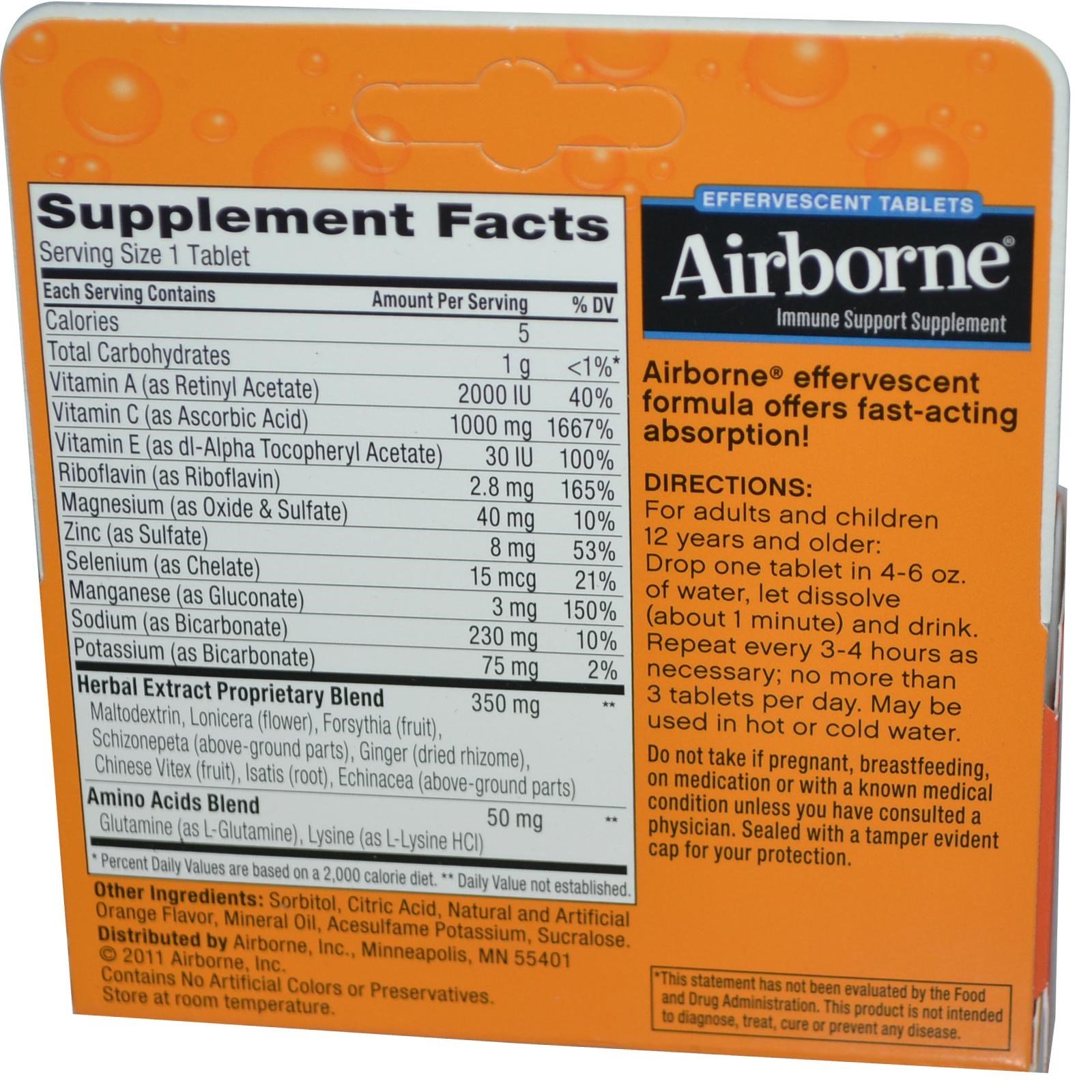 AirBorne, Explosão de Vitamina C, Laranja Picante, 10 Comprimidos Efervescentes - Imagem 2
