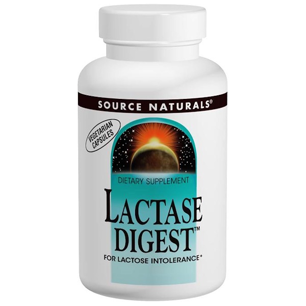 Source Naturals, Digerir Lactase, 180 Cápsulas Vegetais