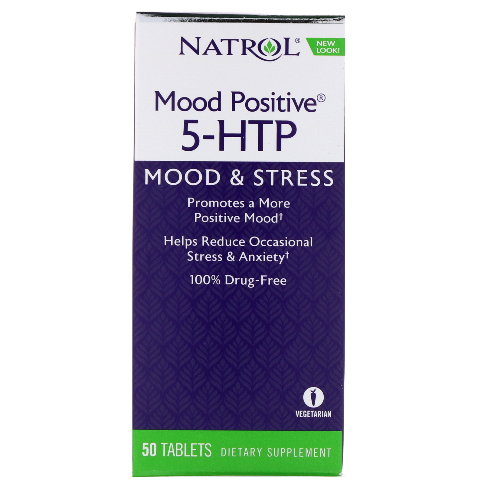 Natrol, Humor positivo de 5 HTP, 50 comprimidos