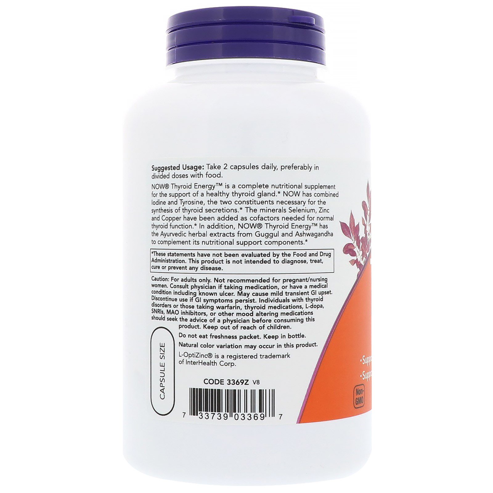 Now Foods, Thyroid Energy, 180 Cápsulas Vegetais - Imagem 3