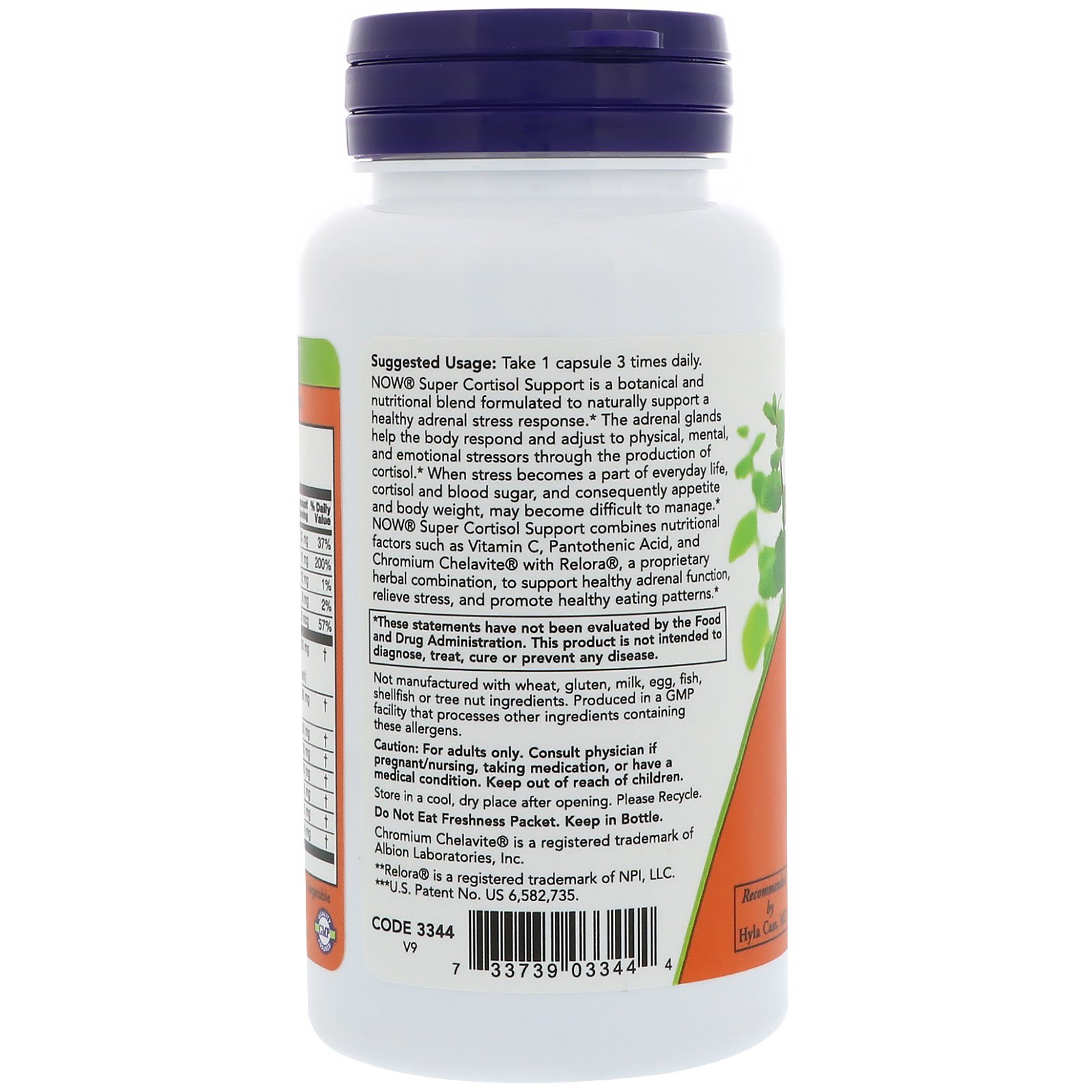 Now Foods, Super Cortisol Support, 90 Cápsulas Vegetais - Imagem 3