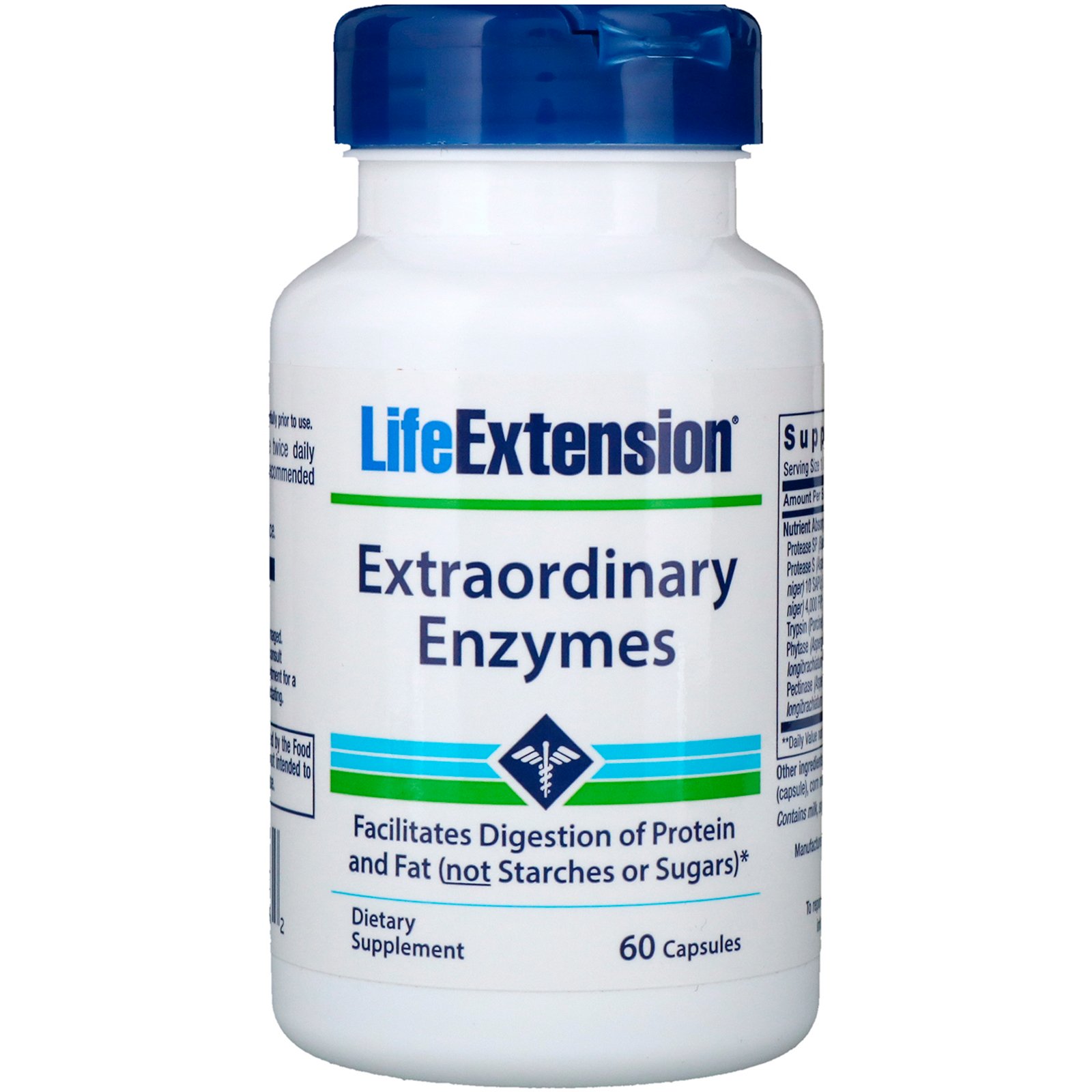 Life Extension, Enzimas Extraordinárias, 60 Cápsulas