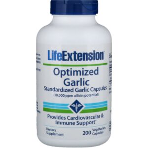 Life Extension, Optimized Garlic, Standardized Garlic Capsules, 200 Vegetarian Capsules