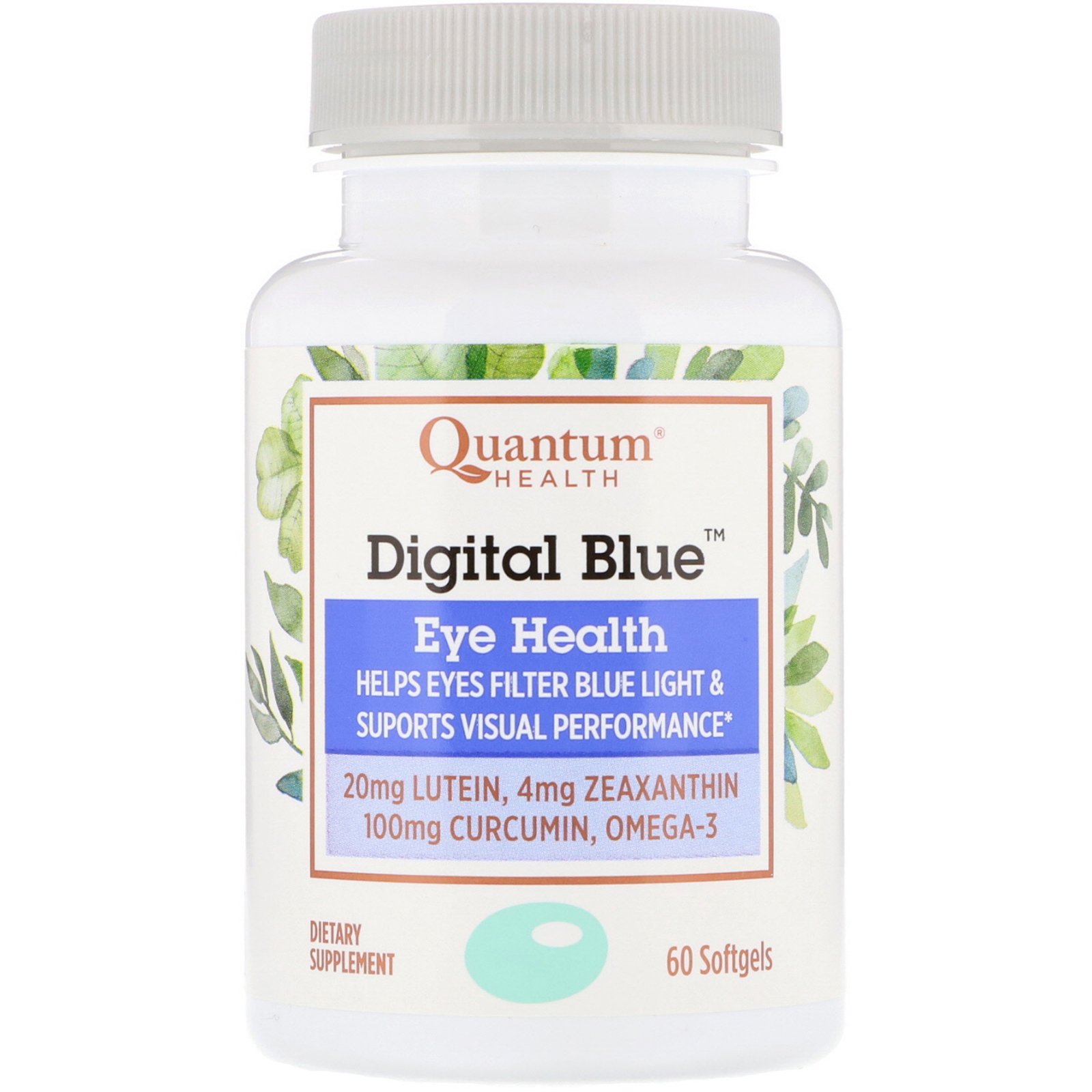 Quantum Health, Digital Blue, Eye Health, 60 Softgels - Imagem 3