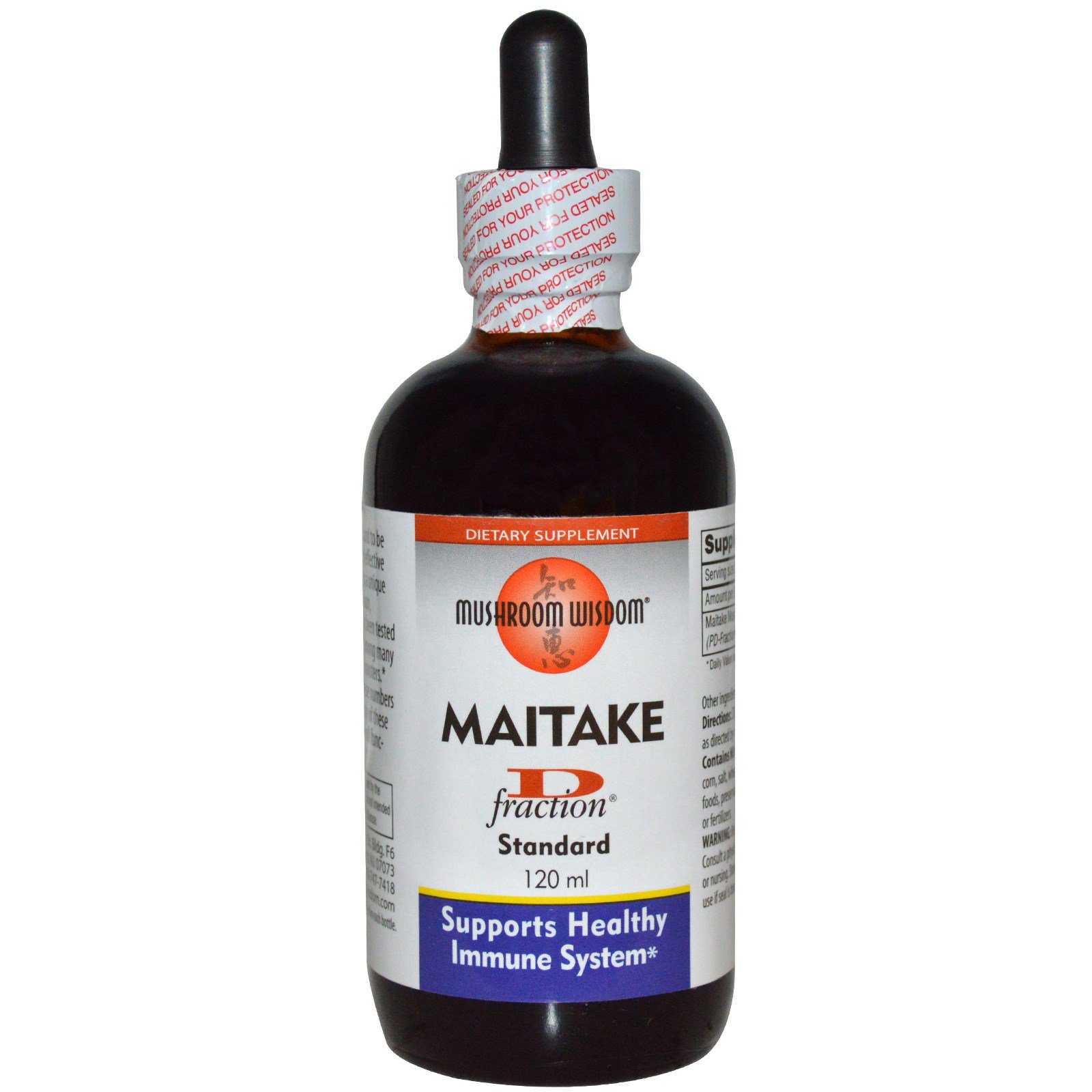 Mushroom Wisdom, Maitake, Fração D, Padrão, 120 ml