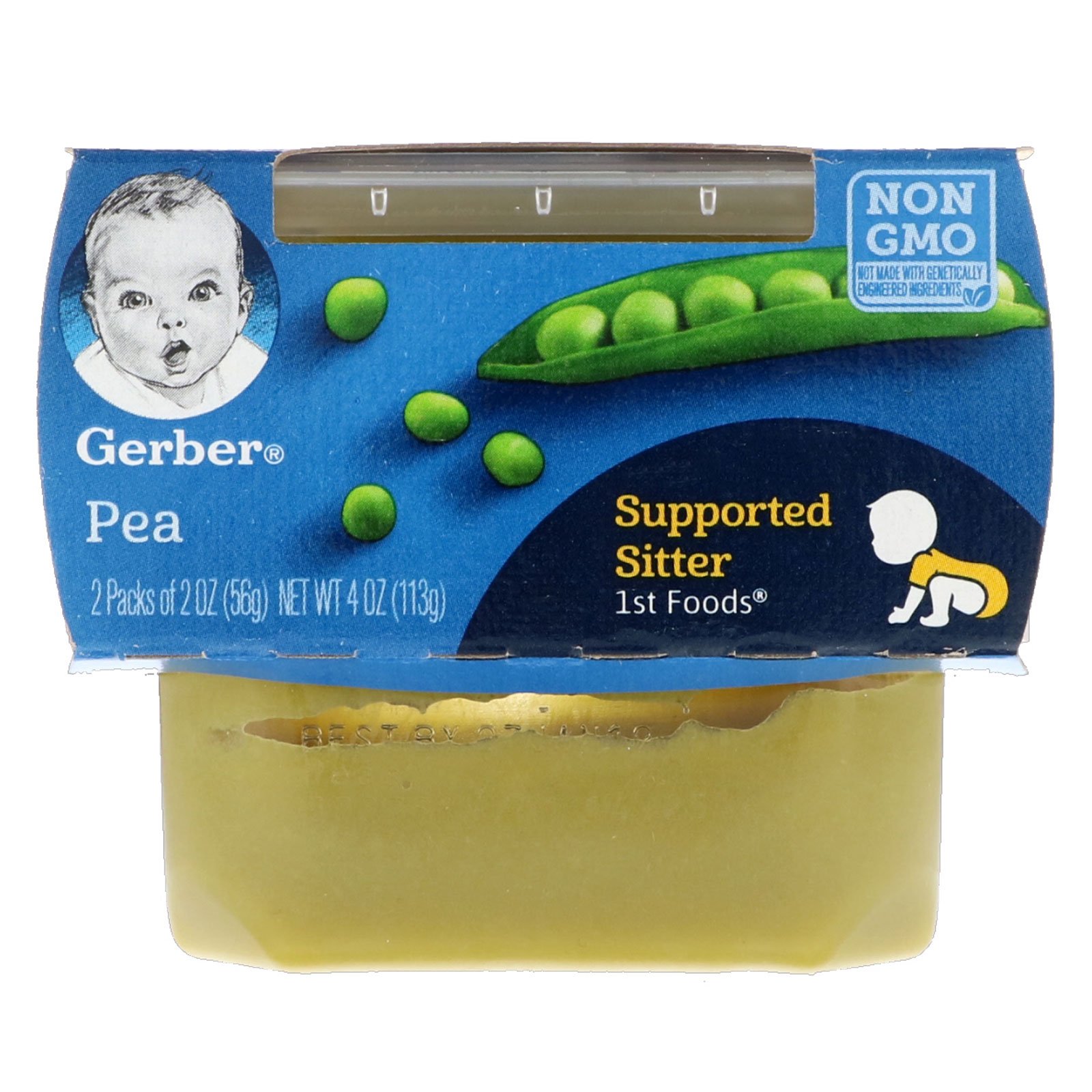 Gerber, Pea, 2 Pack, 2 oz (56 g) Each