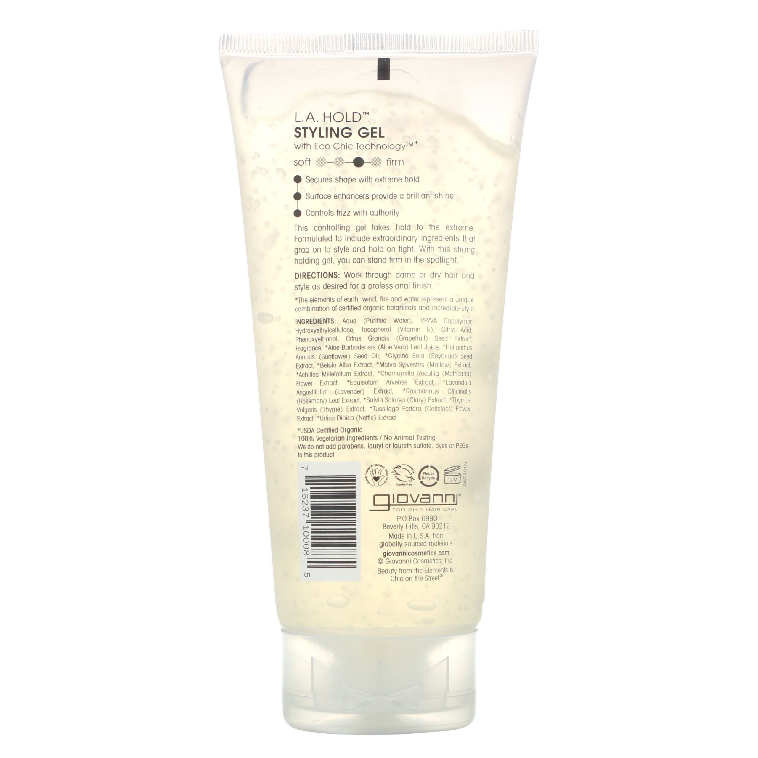 Giovanni, L.A. Natural, Gel Modelador, Fixação Forte, 200 ml (6,8 fl oz) - Imagem 2