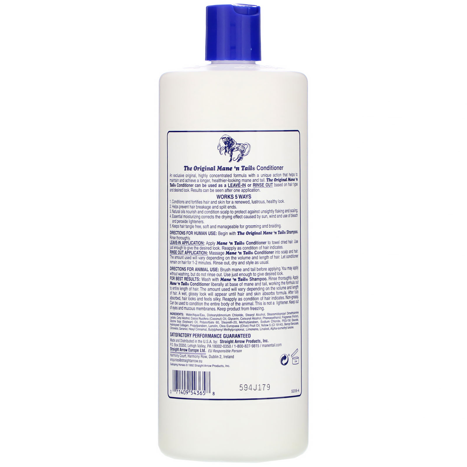 Mane 'n Tail, Condicionador, Hidratante-Texturizador, 946 ml (32 fl oz) - Imagem 2
