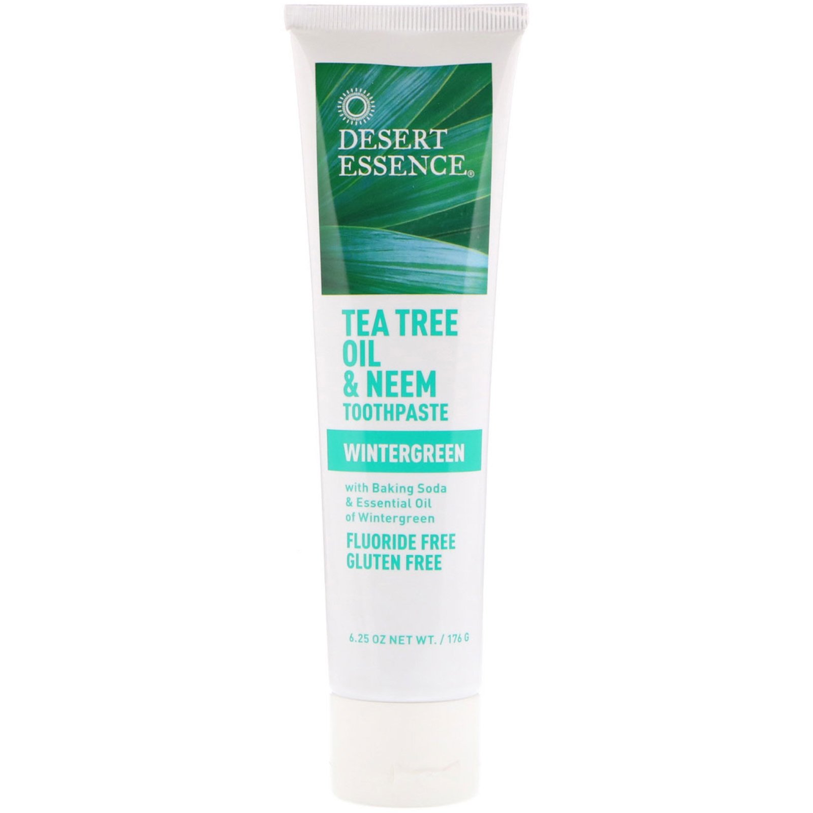 Desert Essence, Creme Dental Óleo de Melaleuca e Neem, Wintergreen, 176 g (6,25 oz) - Imagem 3