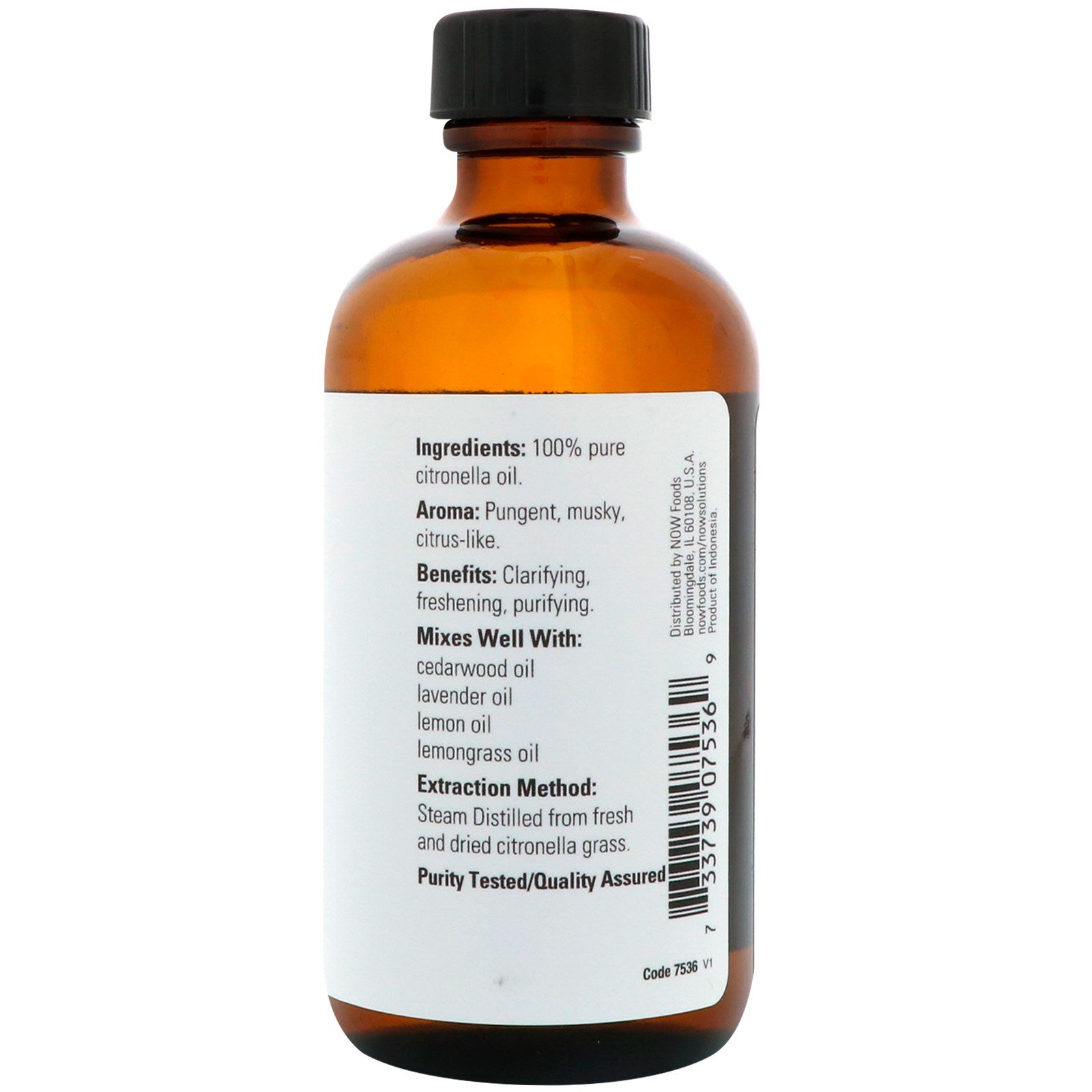 Now Foods, Óleos Essenciais, Citronela, 4 fl oz (118 ml) - Imagem 2